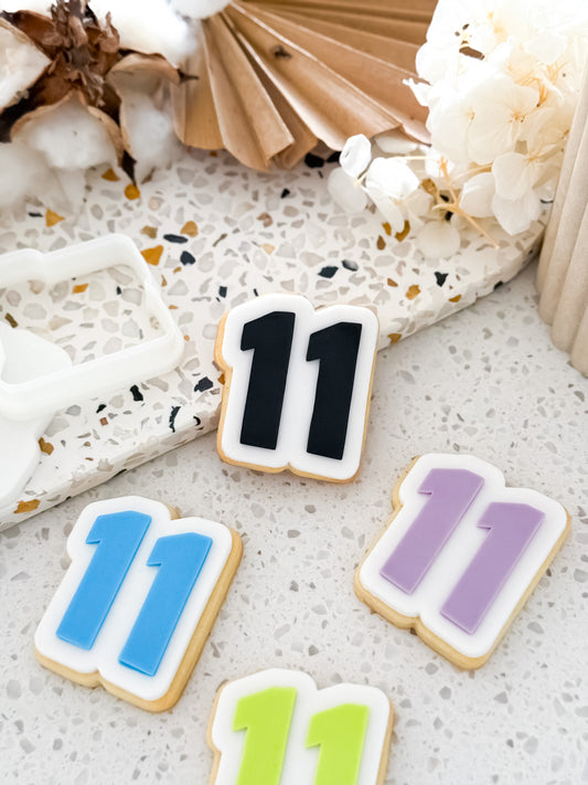 Mini Number Plaque Stamp & Cutter - Perfect for Fondant & Sugar Cookies