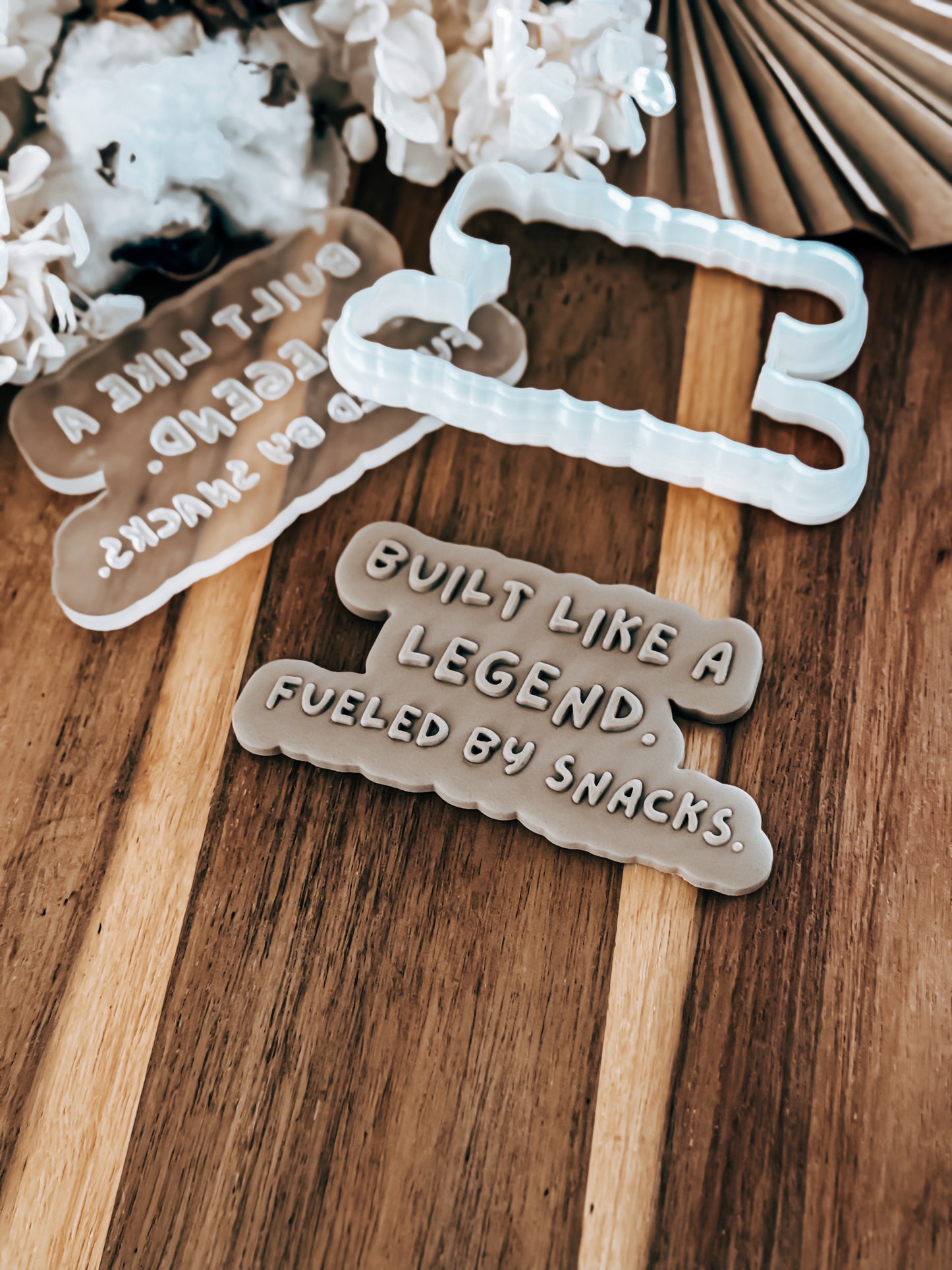 Built Like A Legend 'UP' Stamp & Cutter - Perfect for Fondant & Sugar Cookies