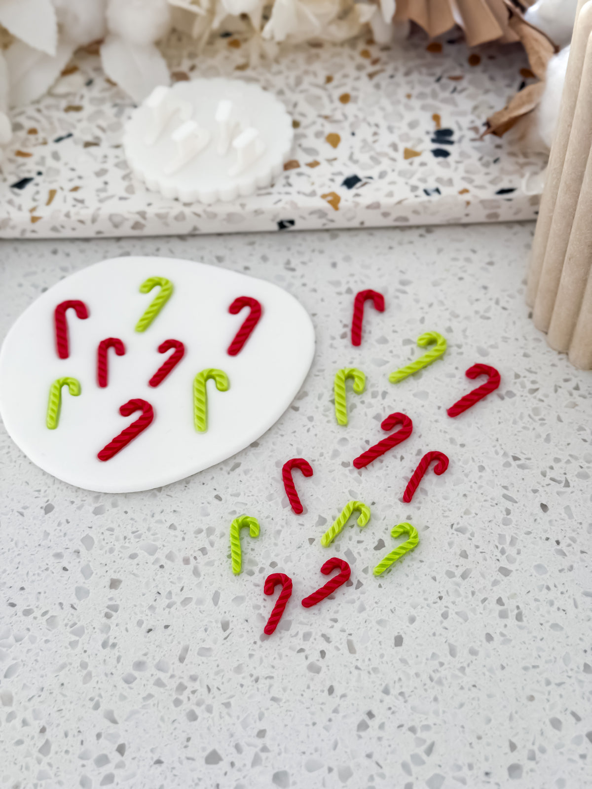 Candy Cane Two Tone Press mould for Christmas cookie decorating