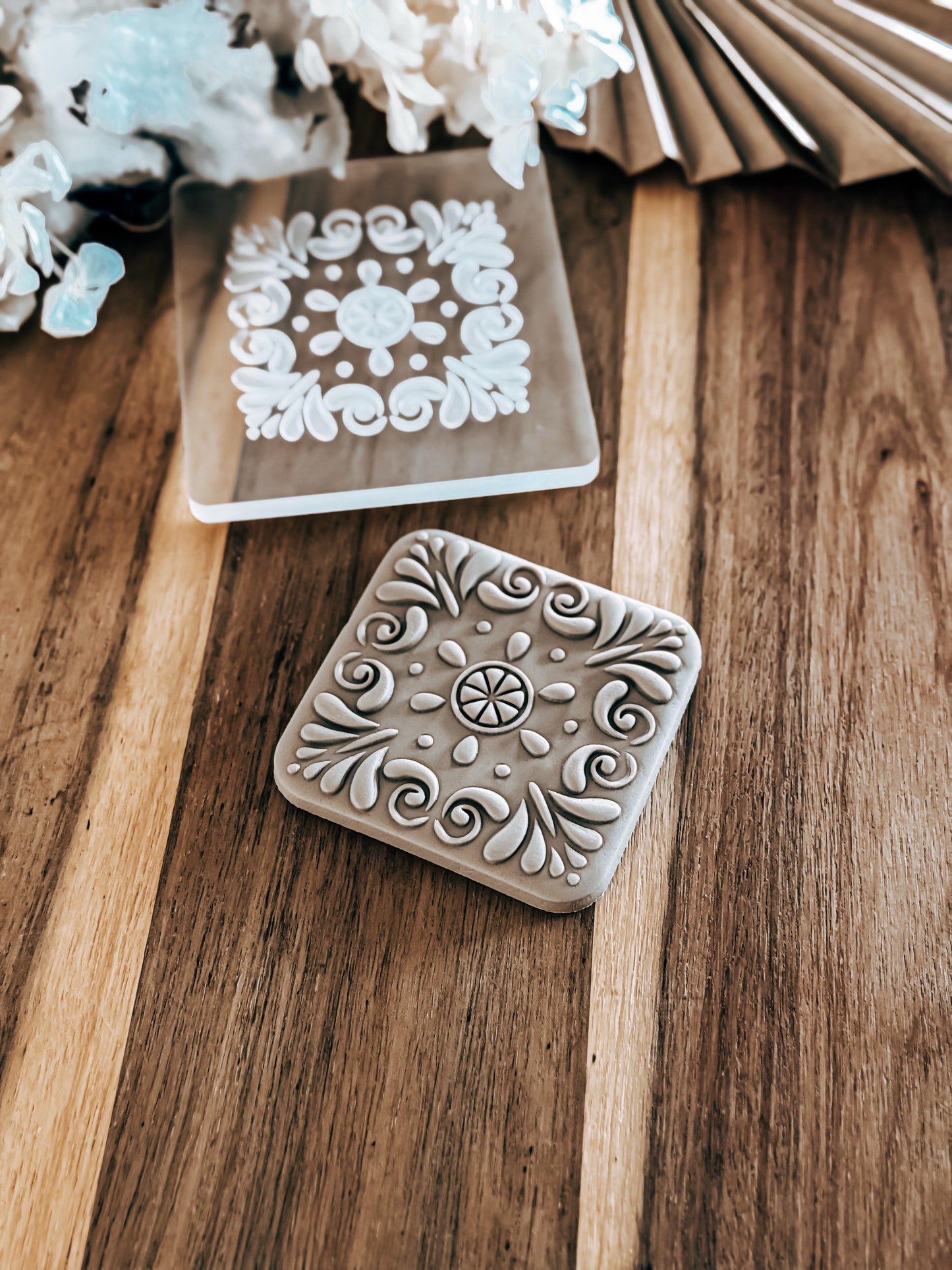 Decorative Tile (Style 2) Stamp - Perfect for Fondant & Sugar Cookies