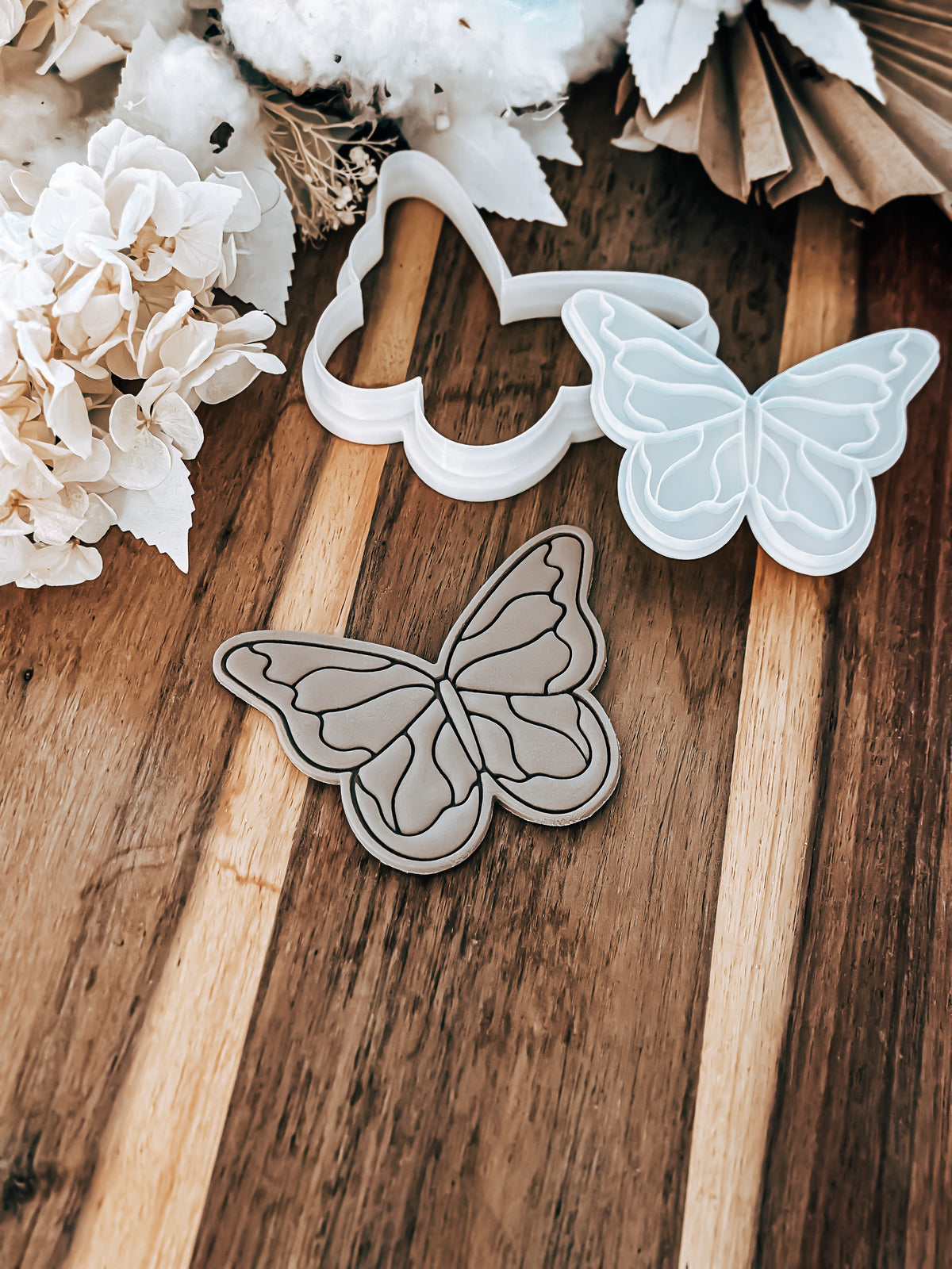 Lily Butterfly Cookie Stamp & Cutter - Perfect for Fondant & Sugar Cookies
