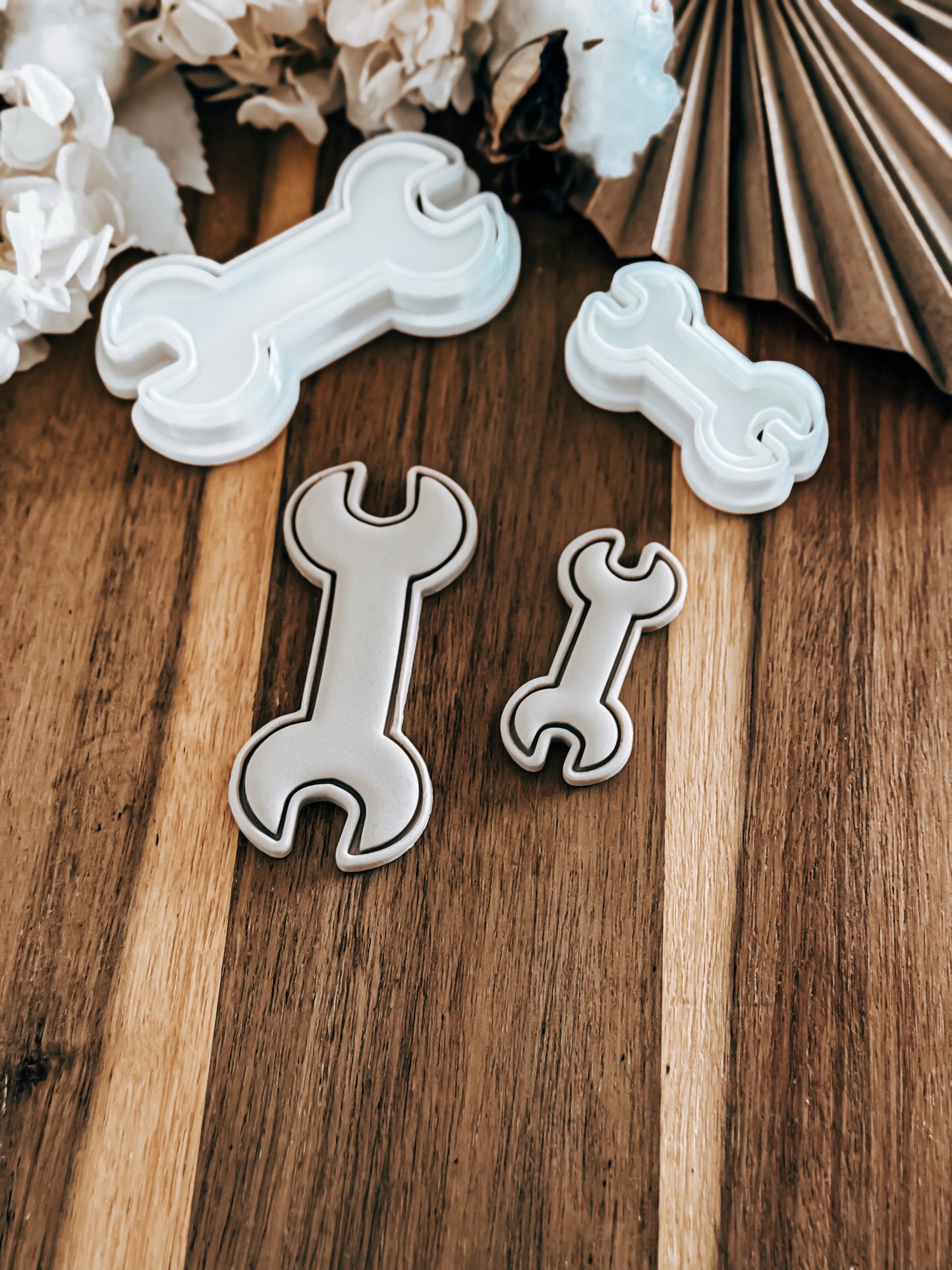 Mini Spanner Stamp & Cutter - Perfect for Fondant & Sugar Cookies
