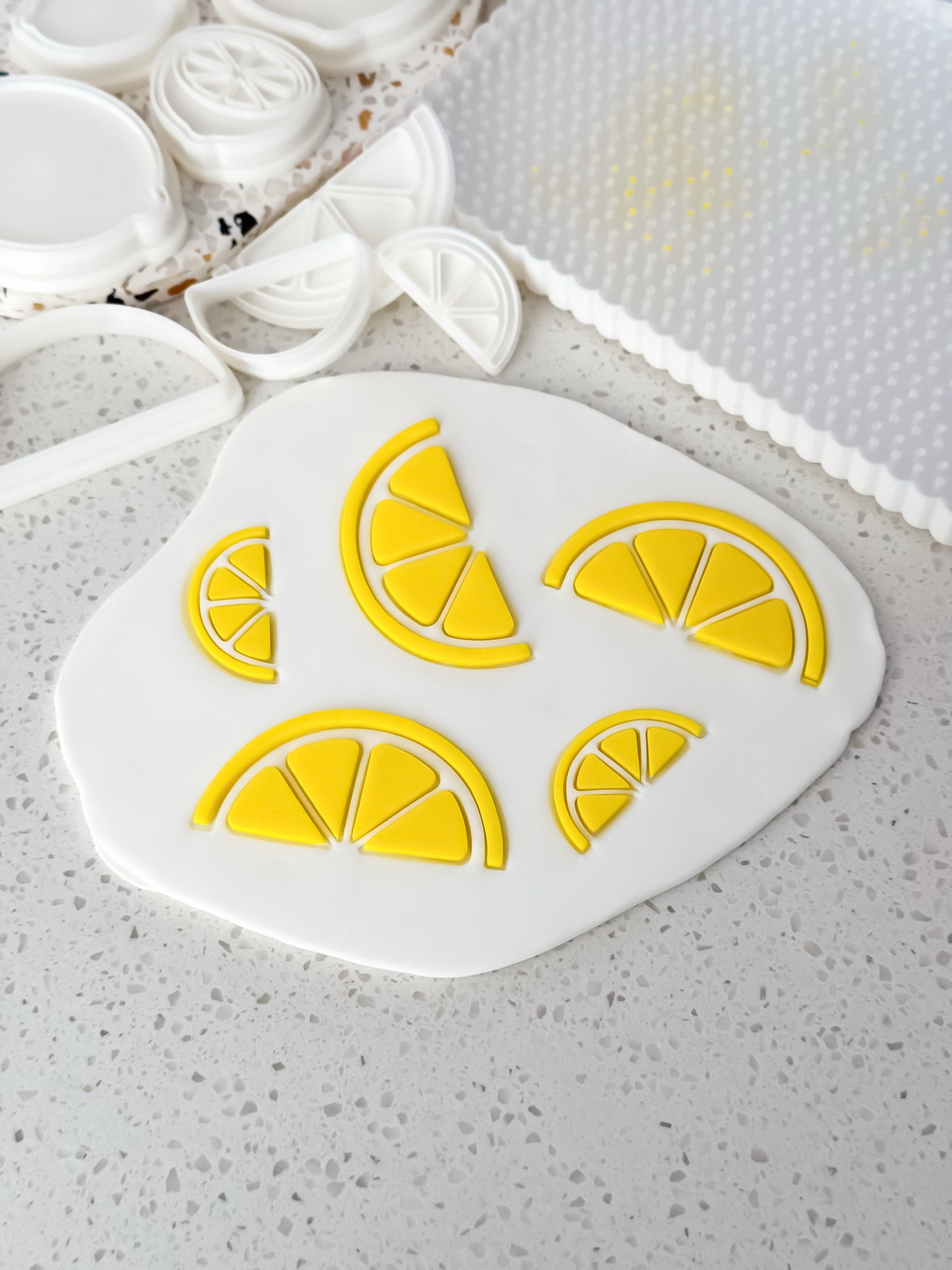 Sliced Lemon (Wedge) - Cookie Stamp and Cutter