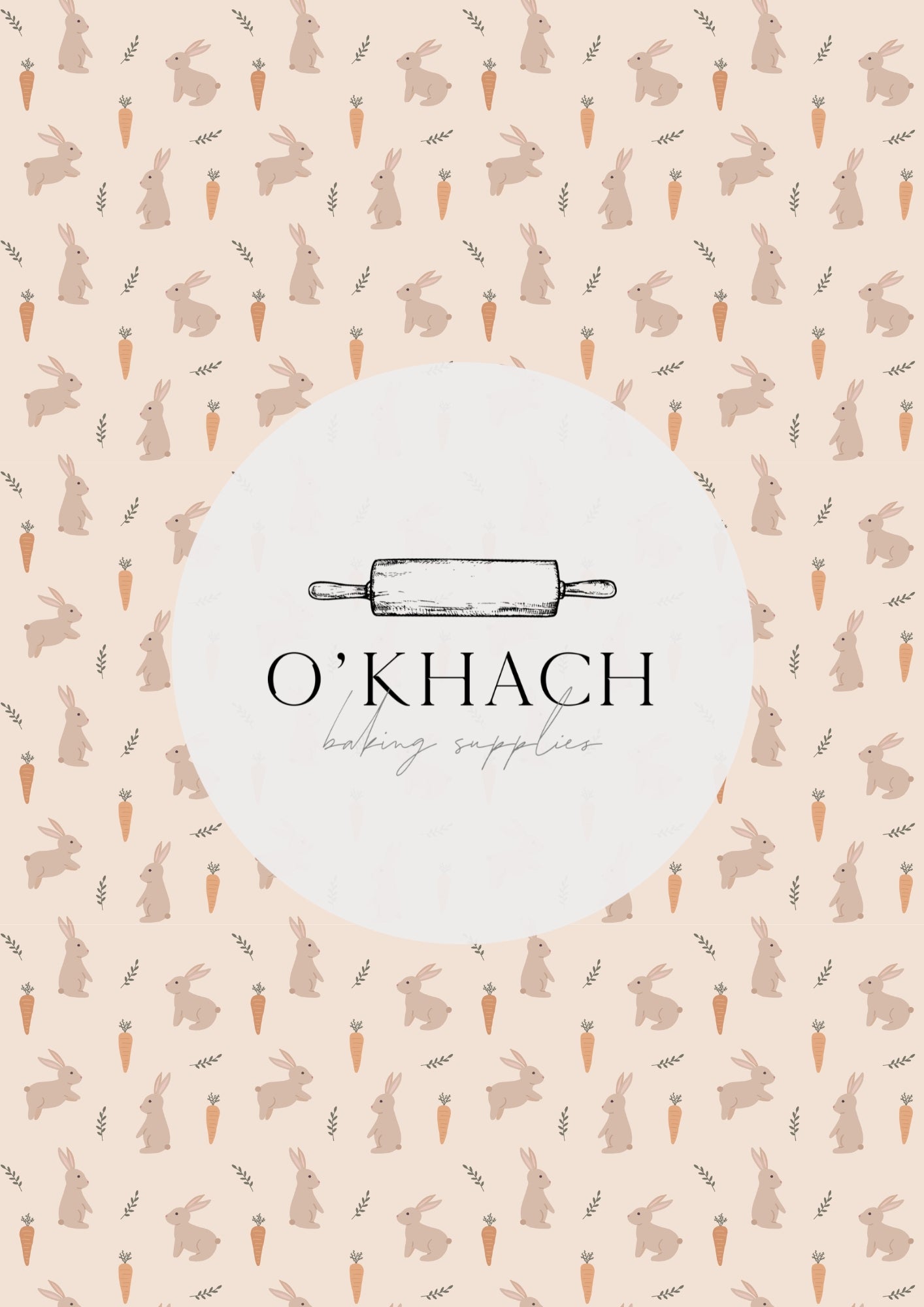 Bunny Garden Pattern - Edible Image – A4 Cake Topper & Cupcake Decoration