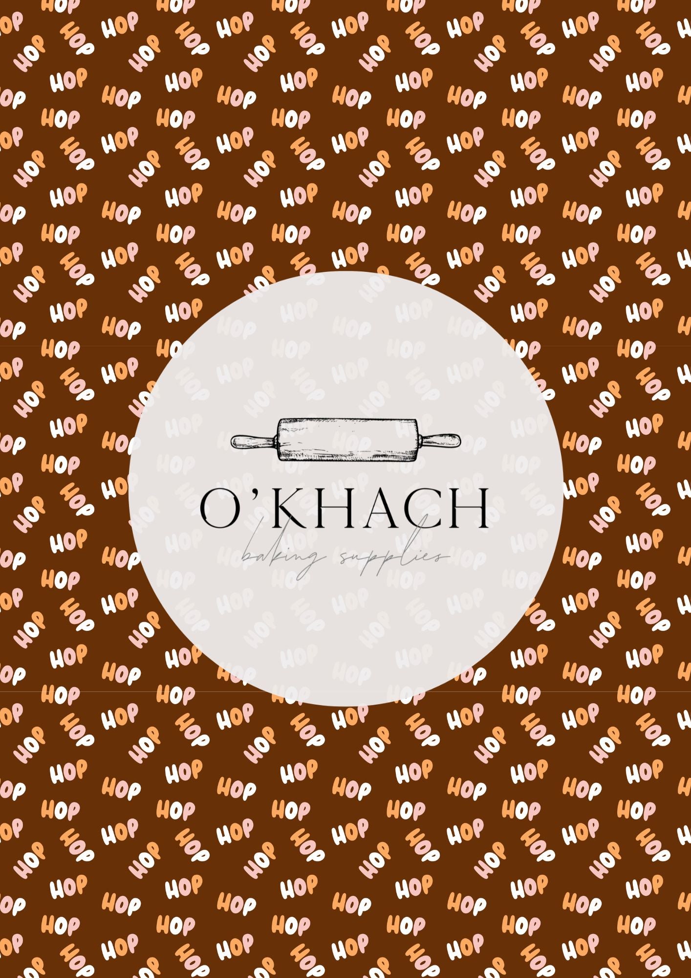 Bunny Hop Pattern No.1 - Digital Edible Image for Cakes & Cookies