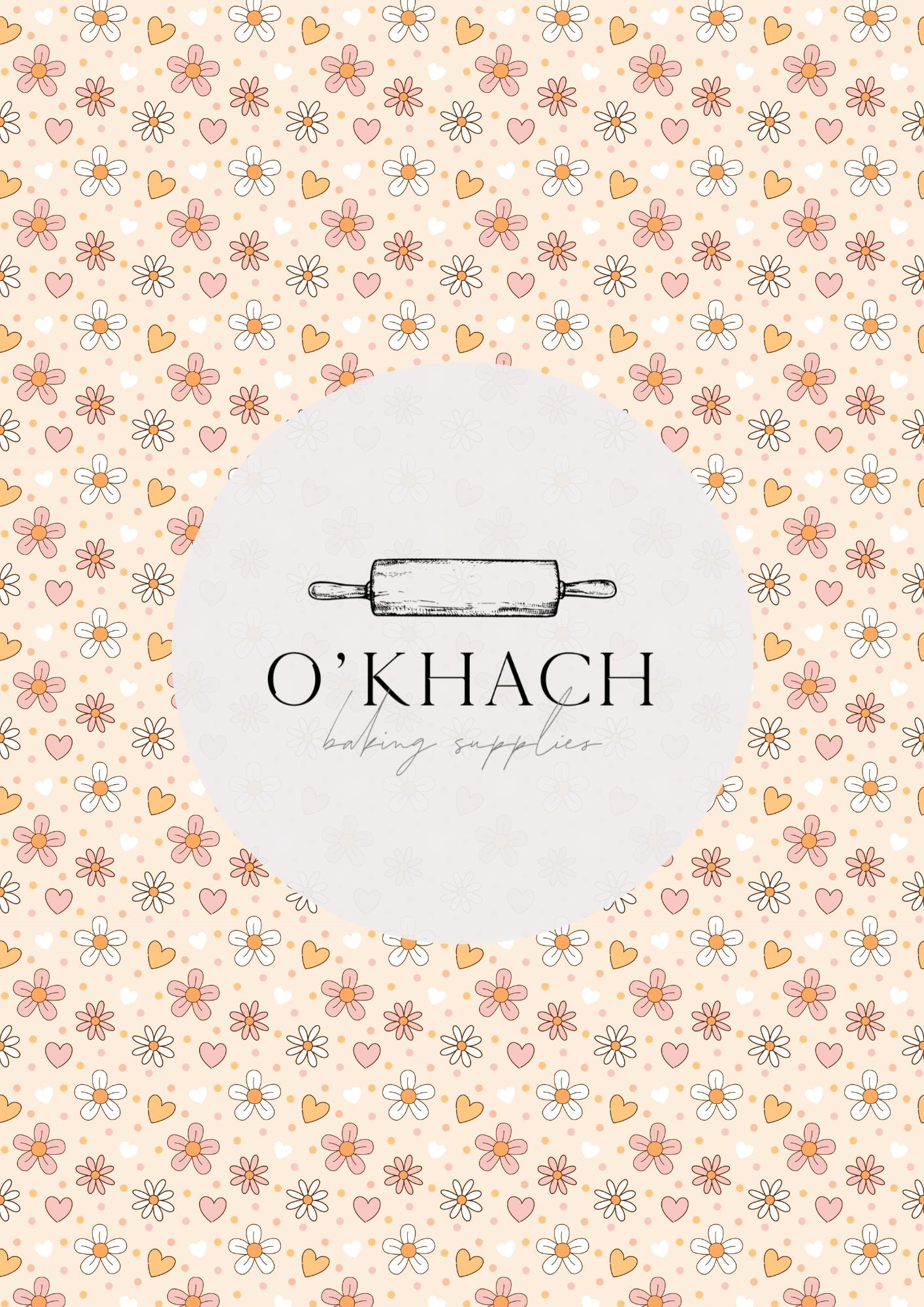 Bunny Hop Pattern No.4 - Digital Edible Image for Cakes & Cookies