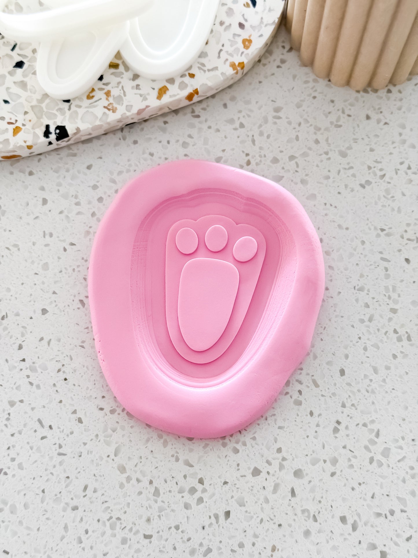 Bunny Foot (Long Layered) Stamp & Cutter - Perfect for Fondant & Sugar Cookies