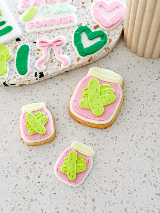 Mini Pickle Jar - Cookie Stamp & Cutter