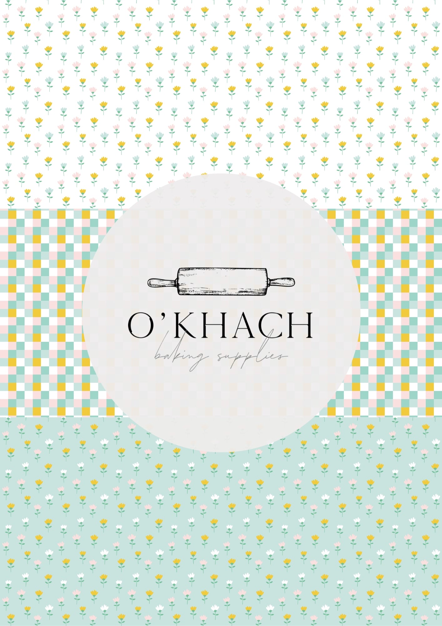 Easter Garden Pattern No.15 - Edible Image - O'Khach Baking Supplies