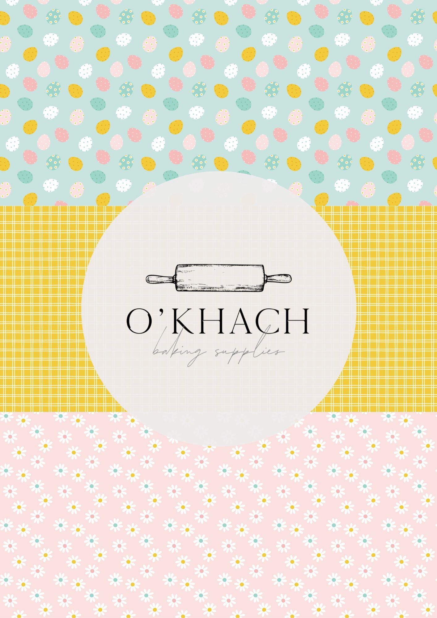 Easter Garden Pattern No.16 - Digital Edible Image for Cakes & Cookies