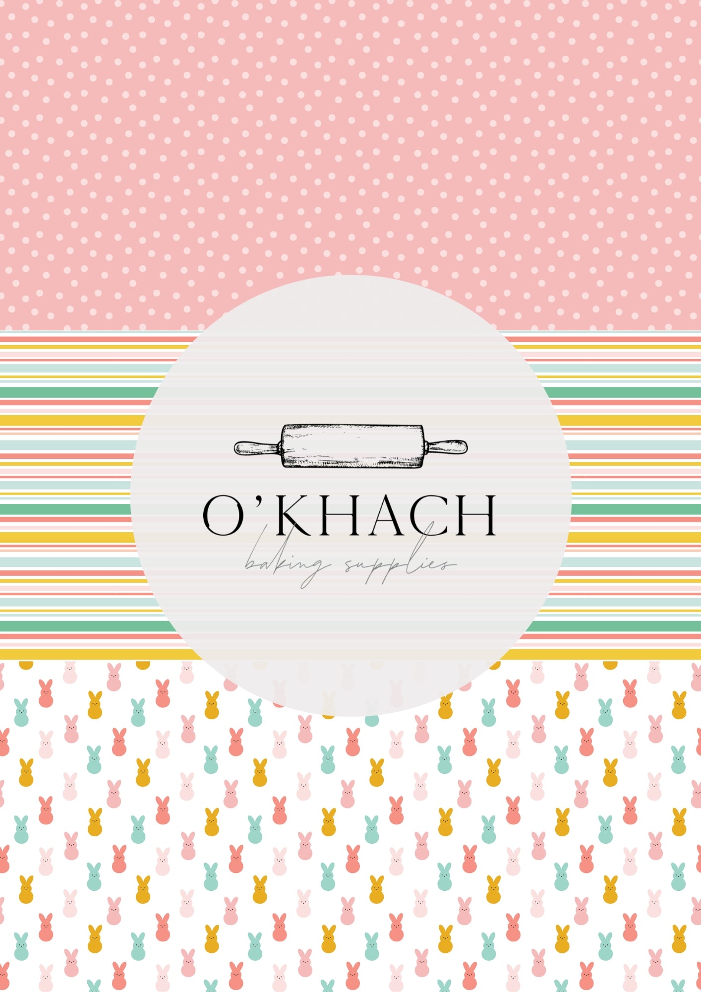 Easter Garden Pattern No.18 - Edible Image - O'Khach Baking Supplies