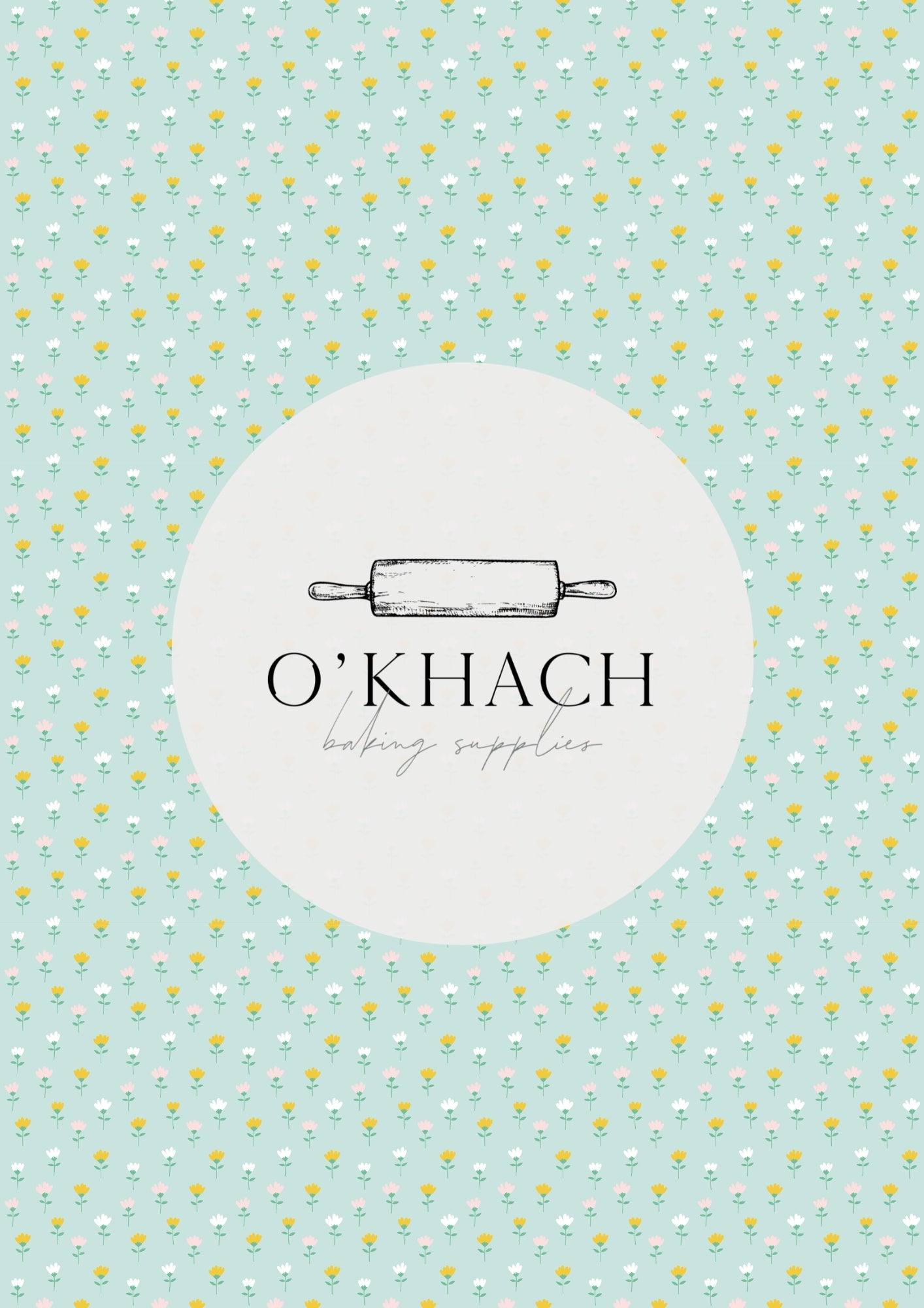 Easter Garden Pattern No.2 - Edible Image - O'Khach Baking Supplies