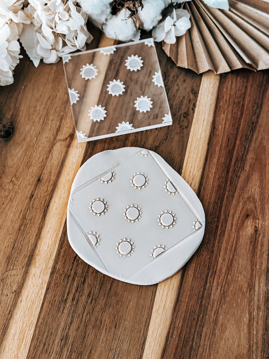 Sun Pattern 'UP' - Stamp - Ideal for Fondant & Sugar Cookies