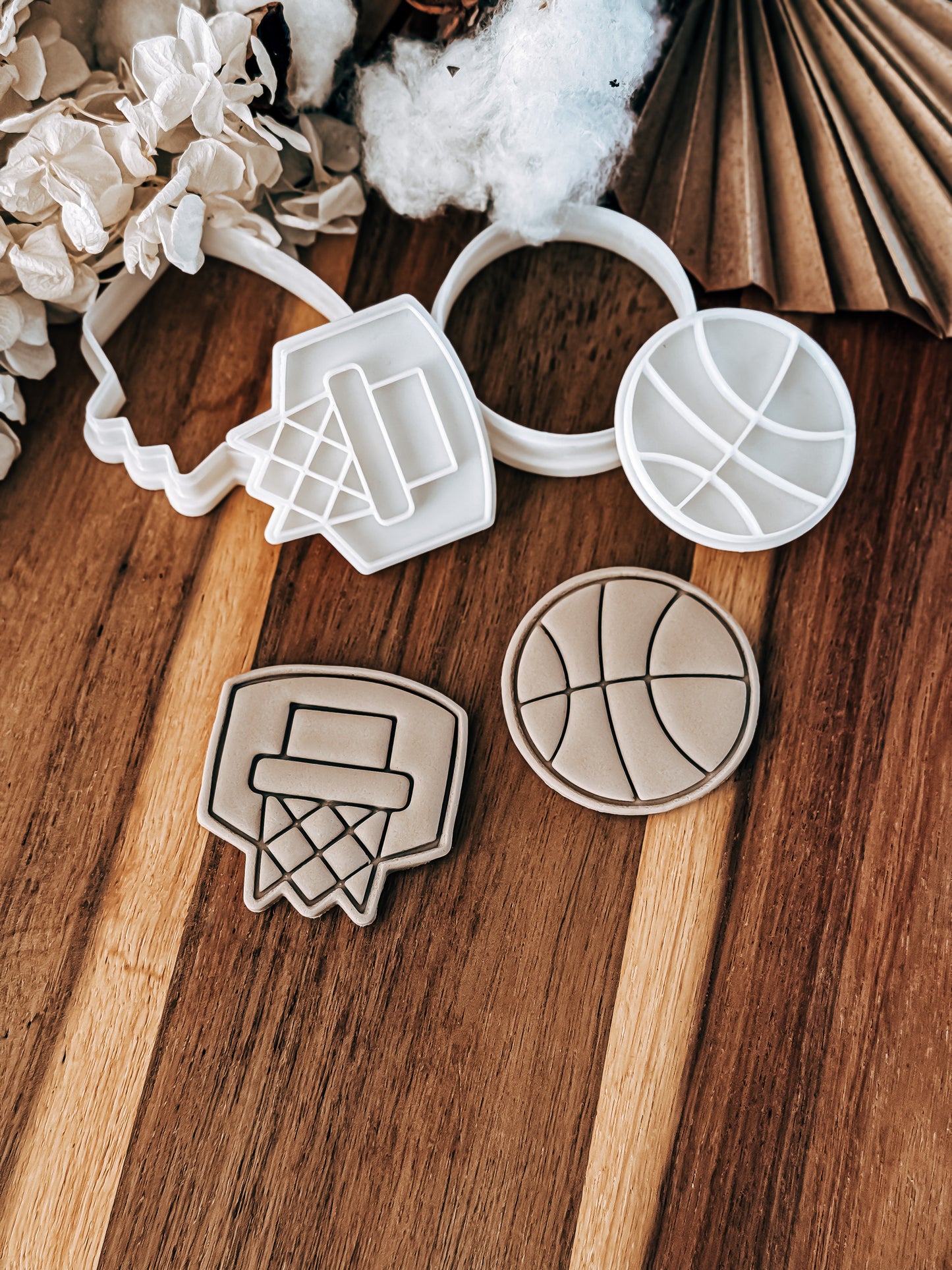 Mini Basketball Stamp & Cutter - Perfect for Fondant & Sugar Cookies