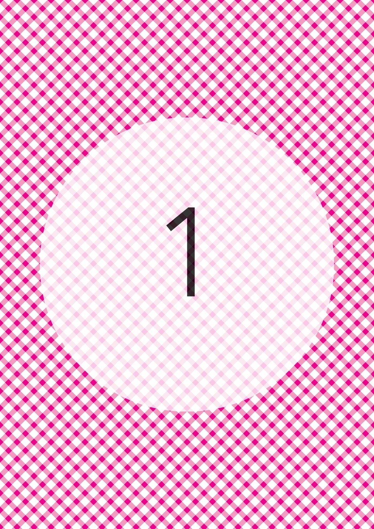 Hot Pink diagonal gingham edible image, Gingham Cross No.1, by O'Khach