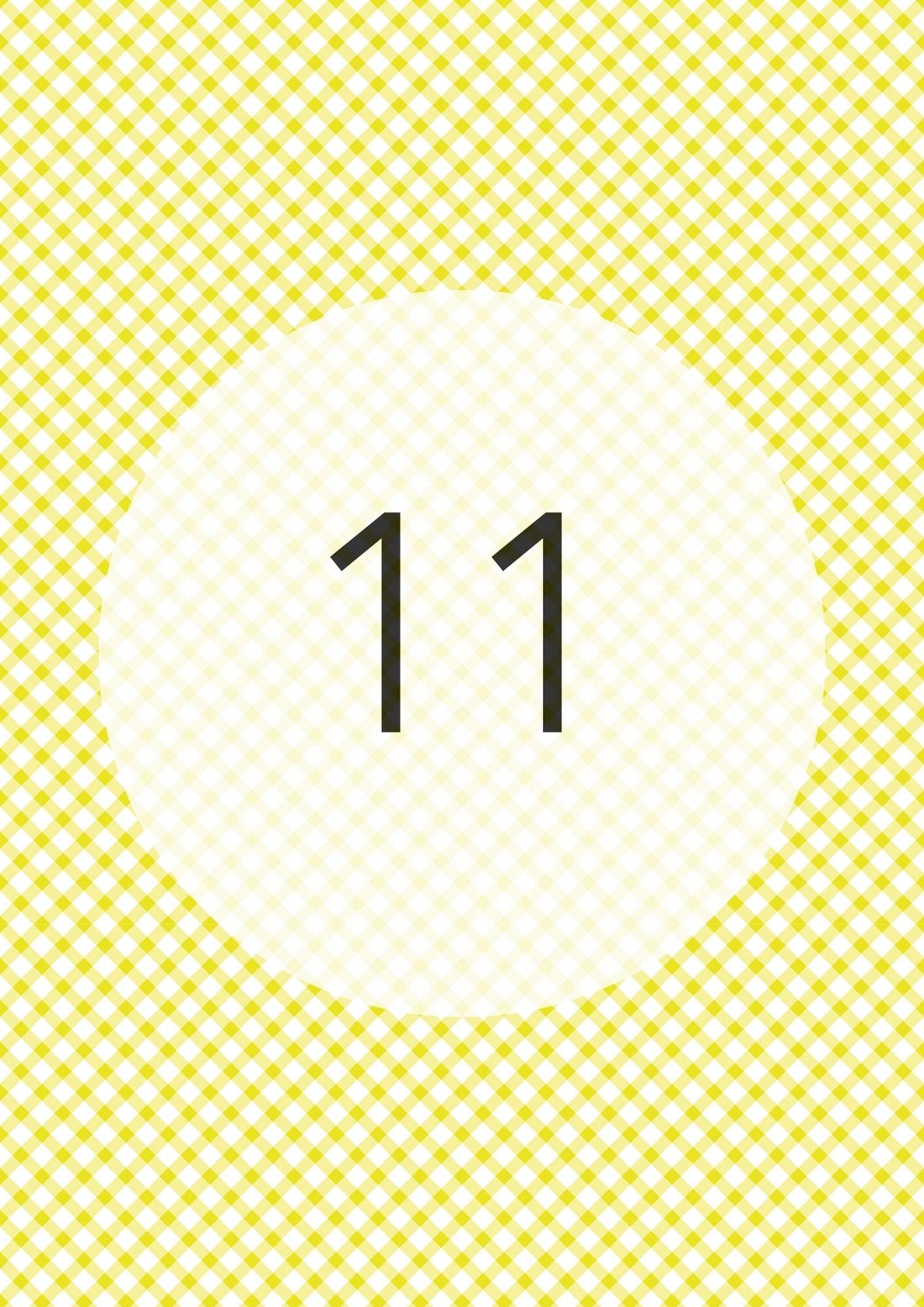 Lemon Yellow diagonal gingham edible image, Gingham Cross No.11, by O'Khach