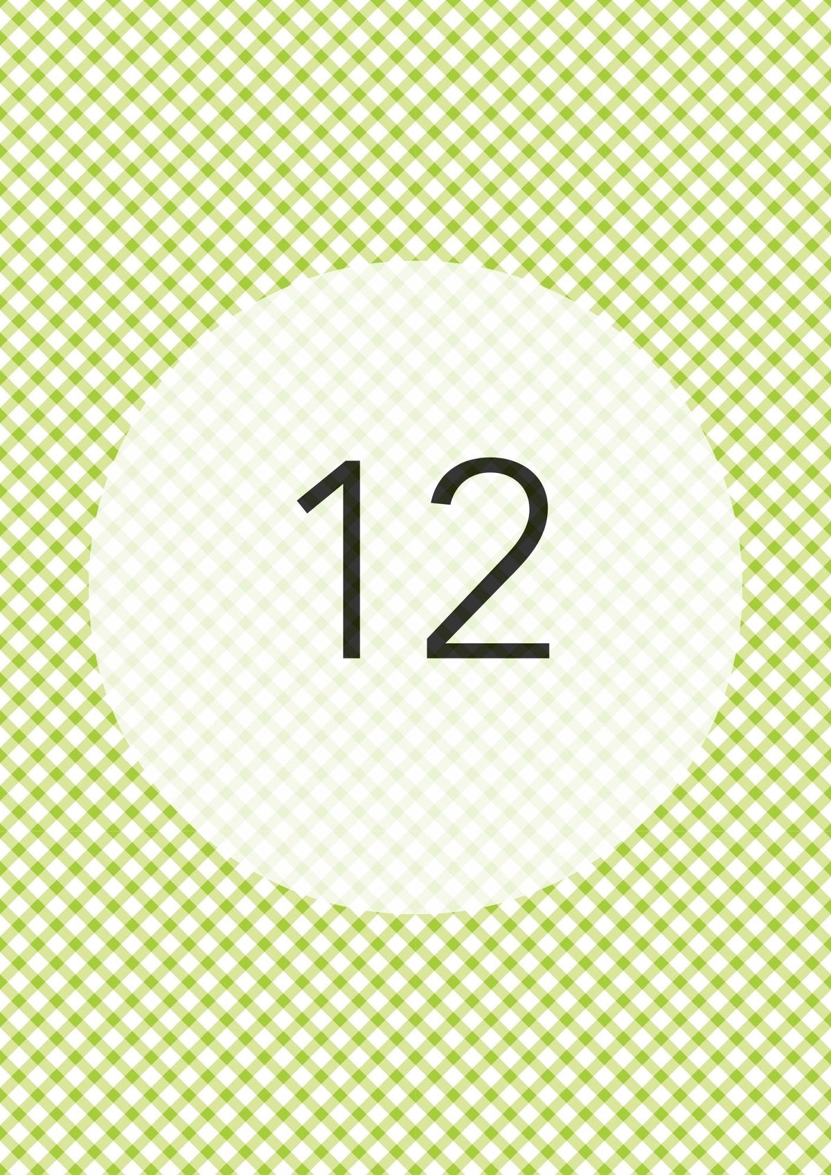 Lime Green diagonal gingham edible image, Gingham Cross No.12, by O'Khach