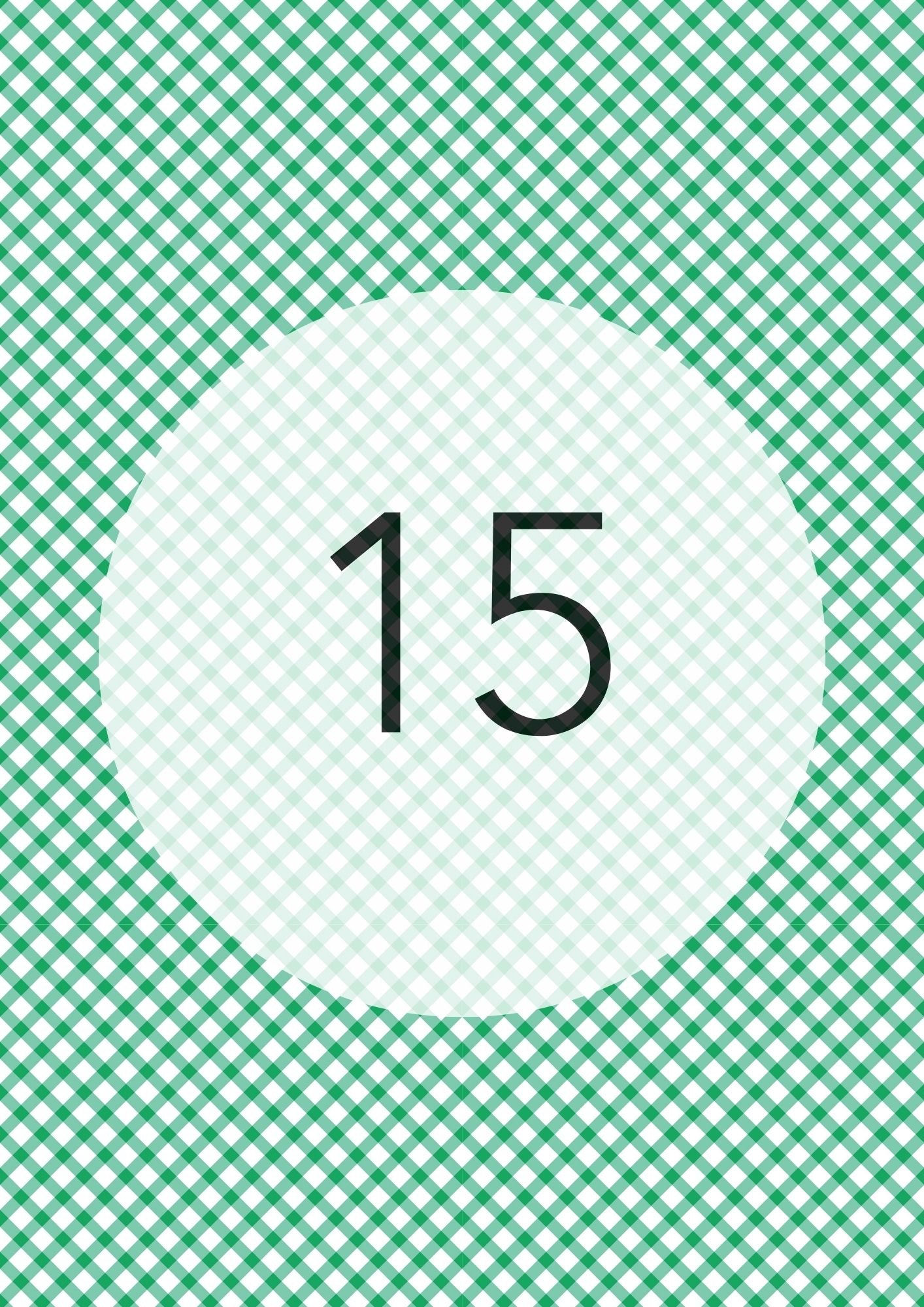 Emerald Green diagonal gingham edible image, Gingham Cross No.15, by O'Khach