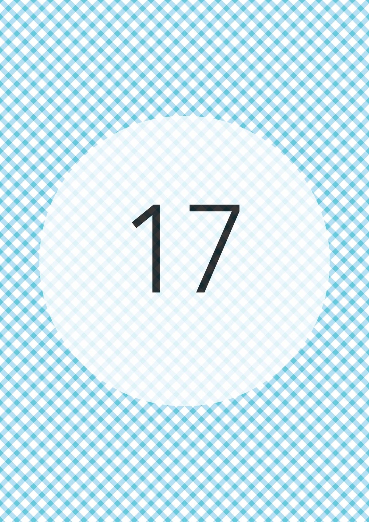 Blue diagonal gingham edible image, Gingham Cross No.17, by O'Khach