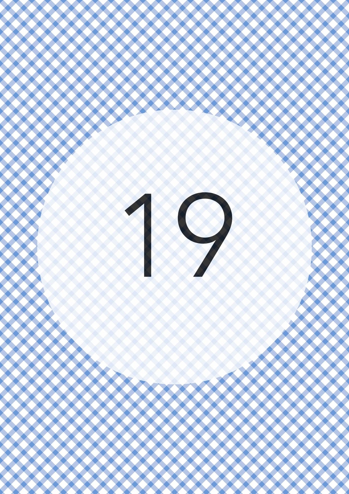 Cornflower Blue diagonal gingham edible image, Gingham Cross No.19, by O'Khach