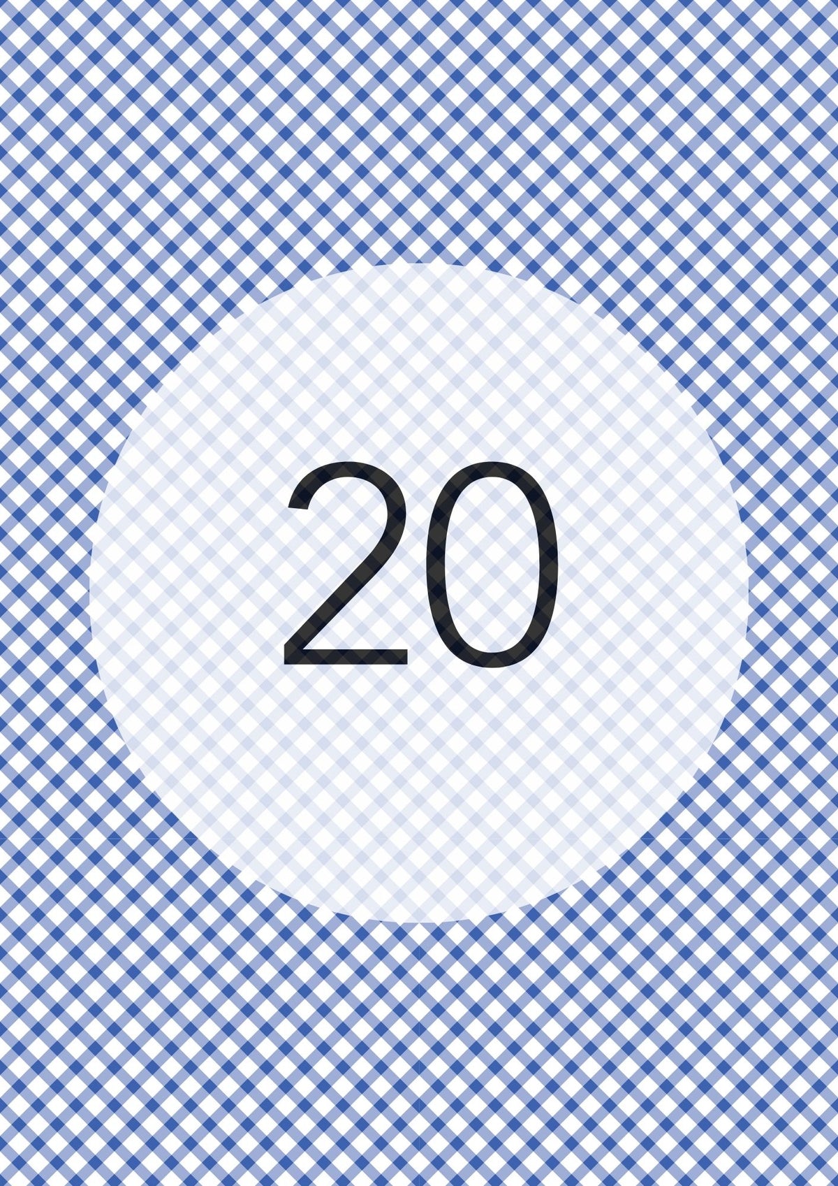 Royal Blue diagonal gingham edible image, Gingham Cross No.20, by O'Khach