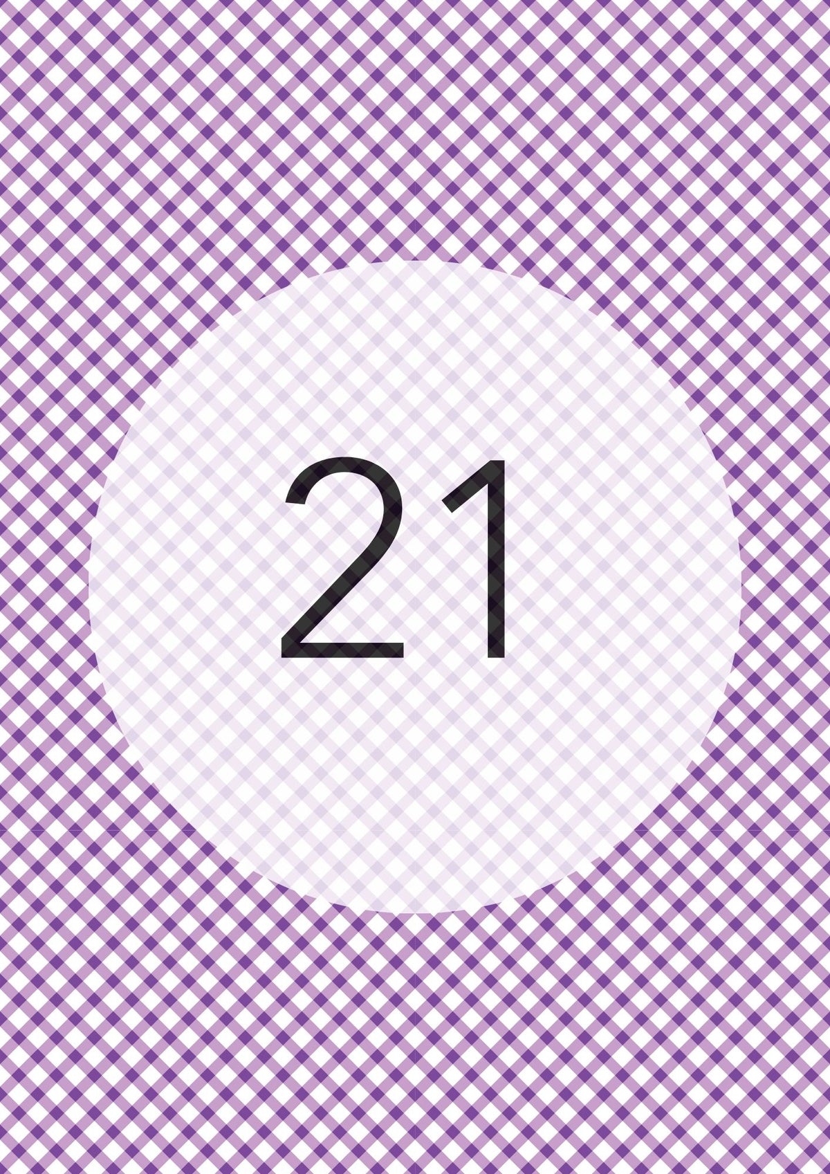 Purple diagonal gingham edible image, Gingham Cross No.21, by O'Khach