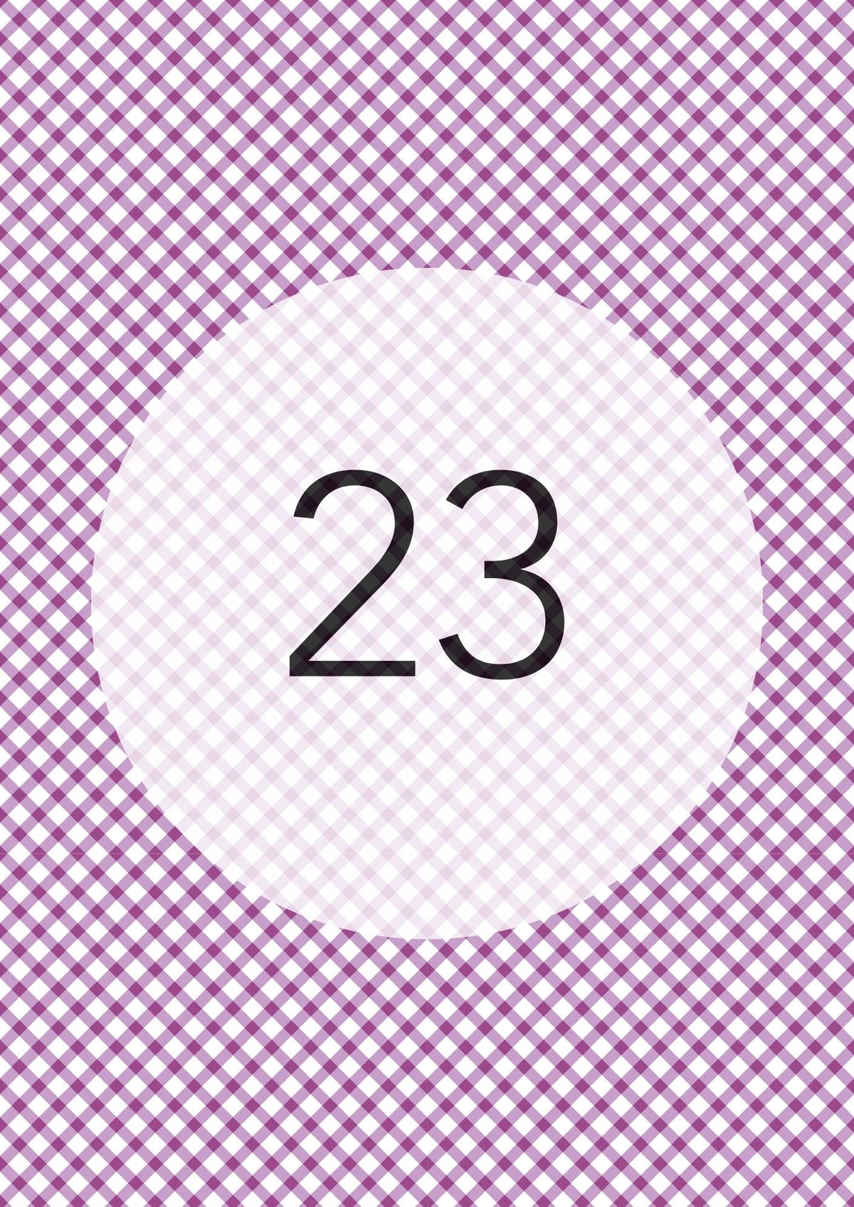 Plum diagonal gingham edible image, Gingham Cross No.23, by O'Khach