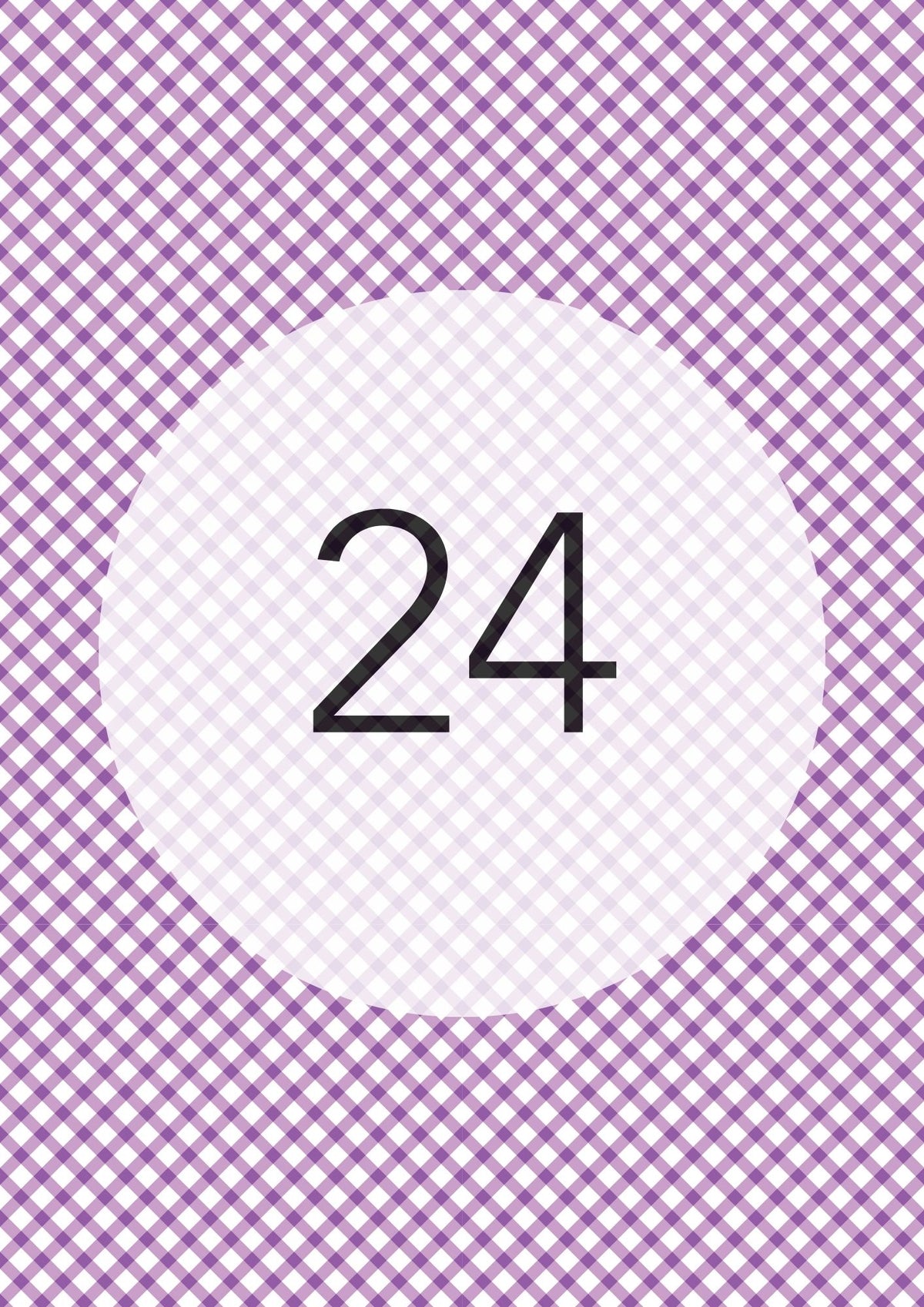 Lavender diagonal gingham edible image, Gingham Cross No.24, by O'Khach
