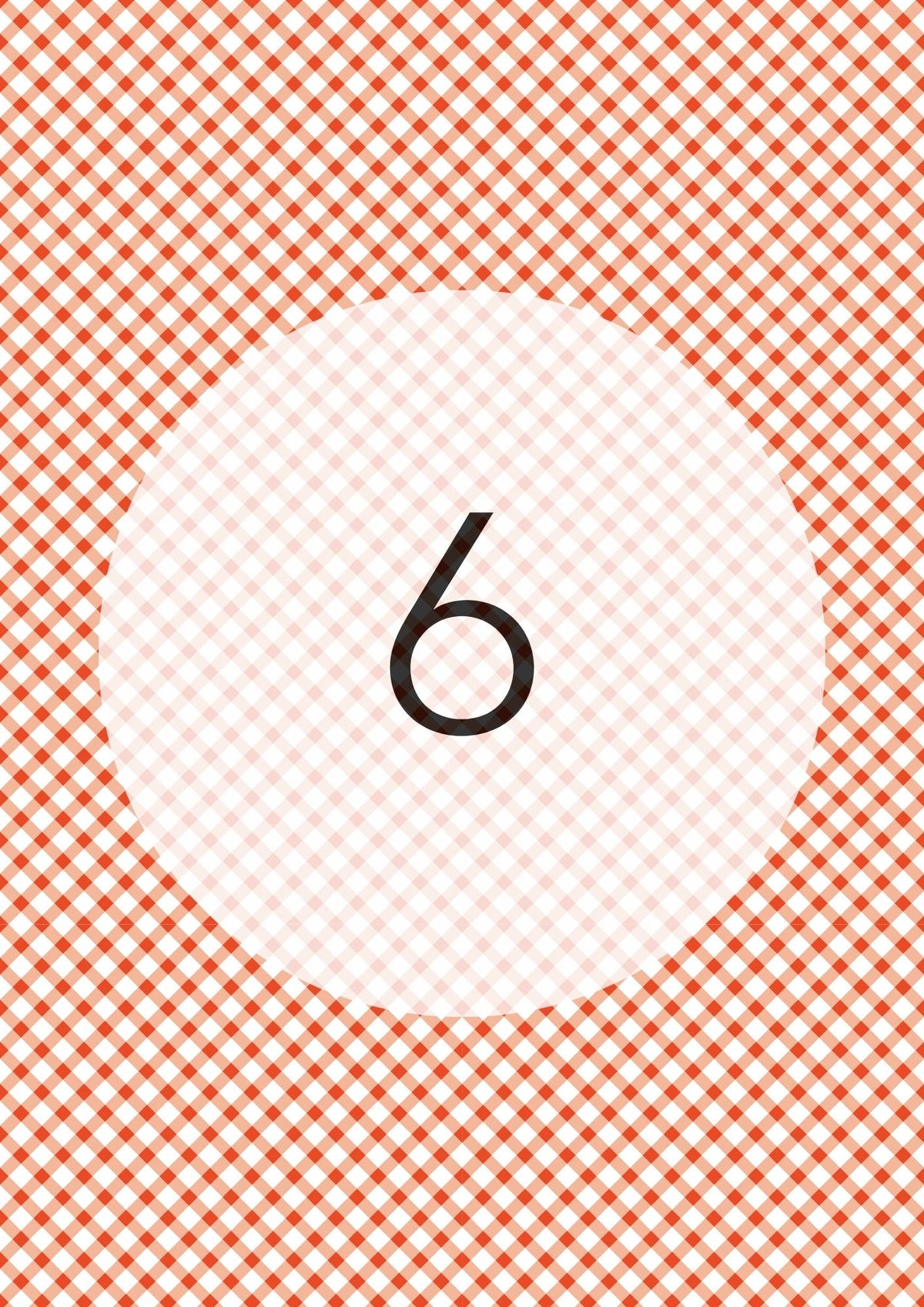 Tangerine diagonal gingham edible image, Gingham Cross No.6, by O'Khach