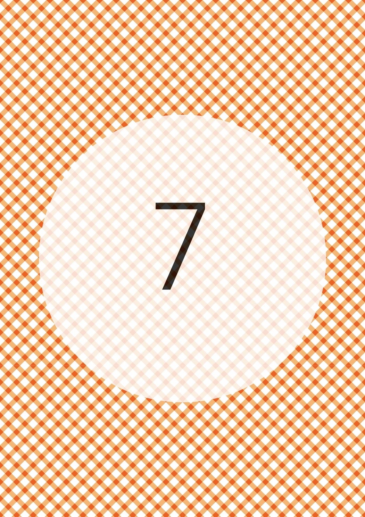 Orange diagonal gingham edible image, Gingham Cross No.7, by O'Khach
