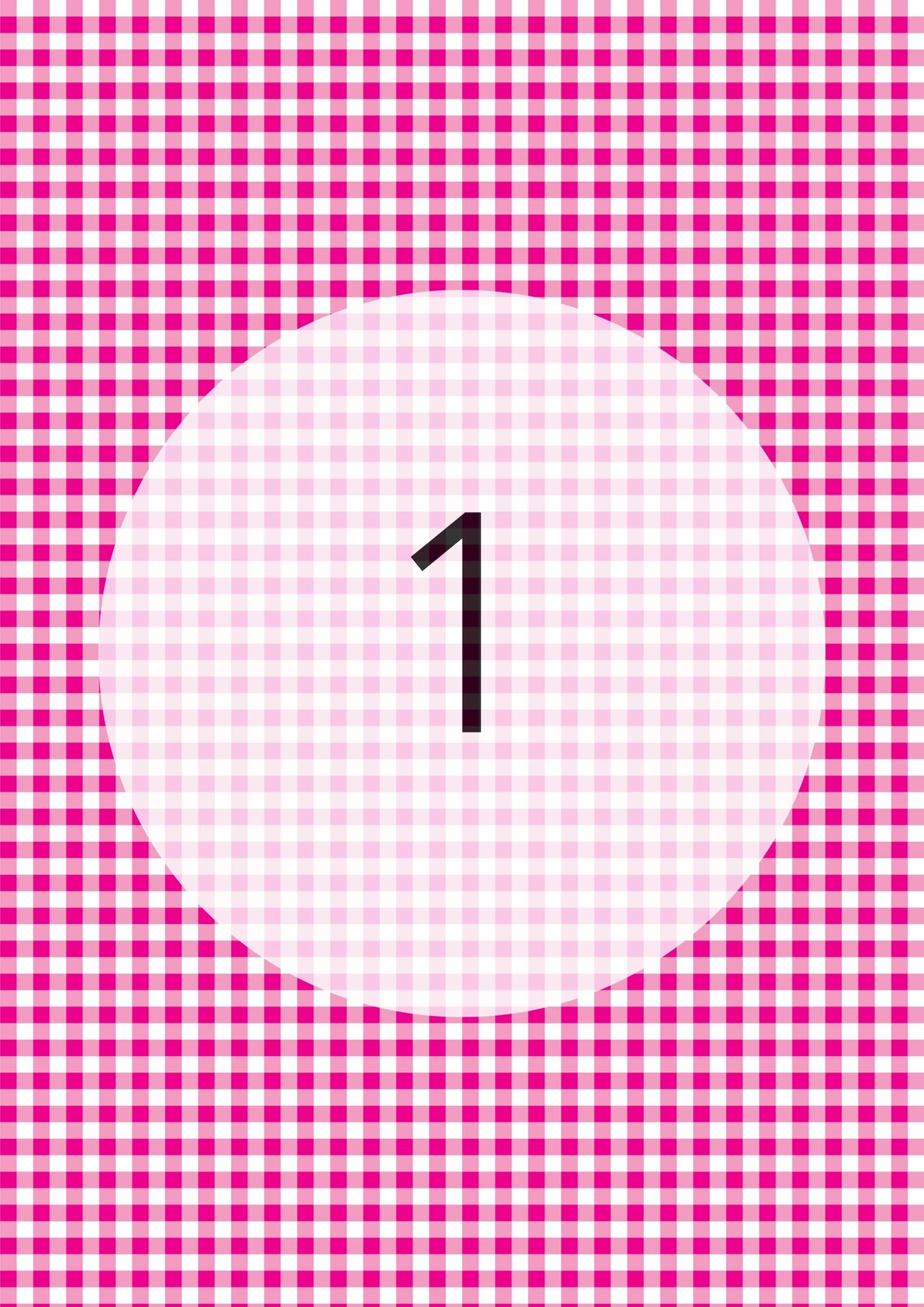 Hot Pink gingham edible image, Gingham Pattern No.1, by O'Khach