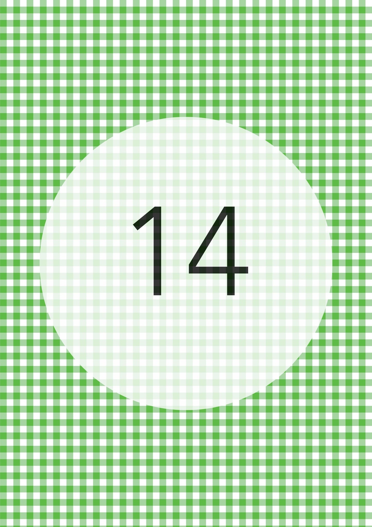 Green gingham edible image, Gingham Pattern No.14, by O'Khach
