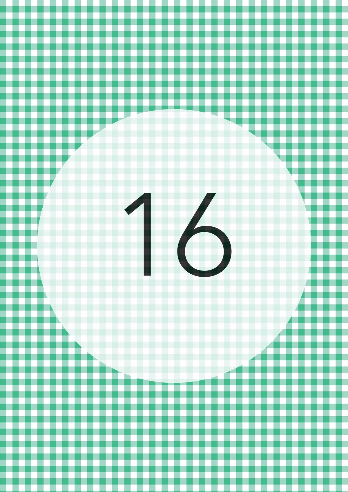 Mint Green gingham edible image, Gingham Pattern No.16, by O'Khach