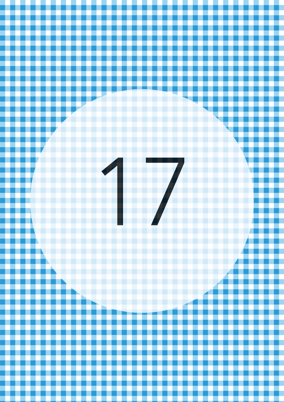 Blue gingham edible image, Gingham Pattern No.17, by O'Khach