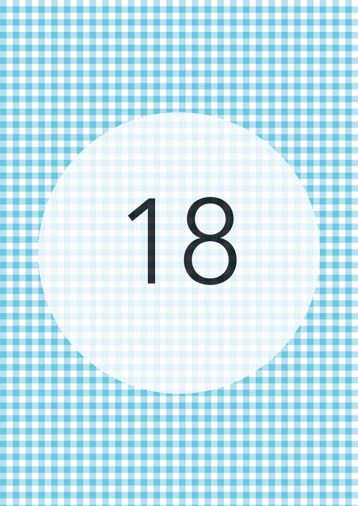 Aqua gingham edible image, Gingham Pattern No.18, by O'Khach