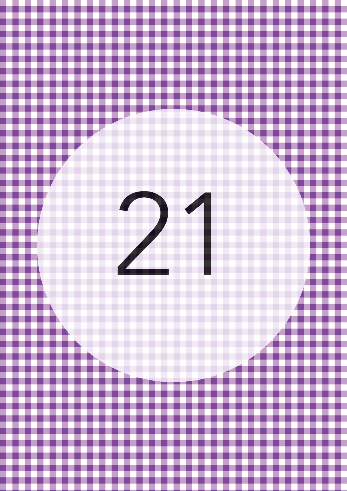 Purple gingham edible image, Gingham Pattern No.21, by O'Khach
