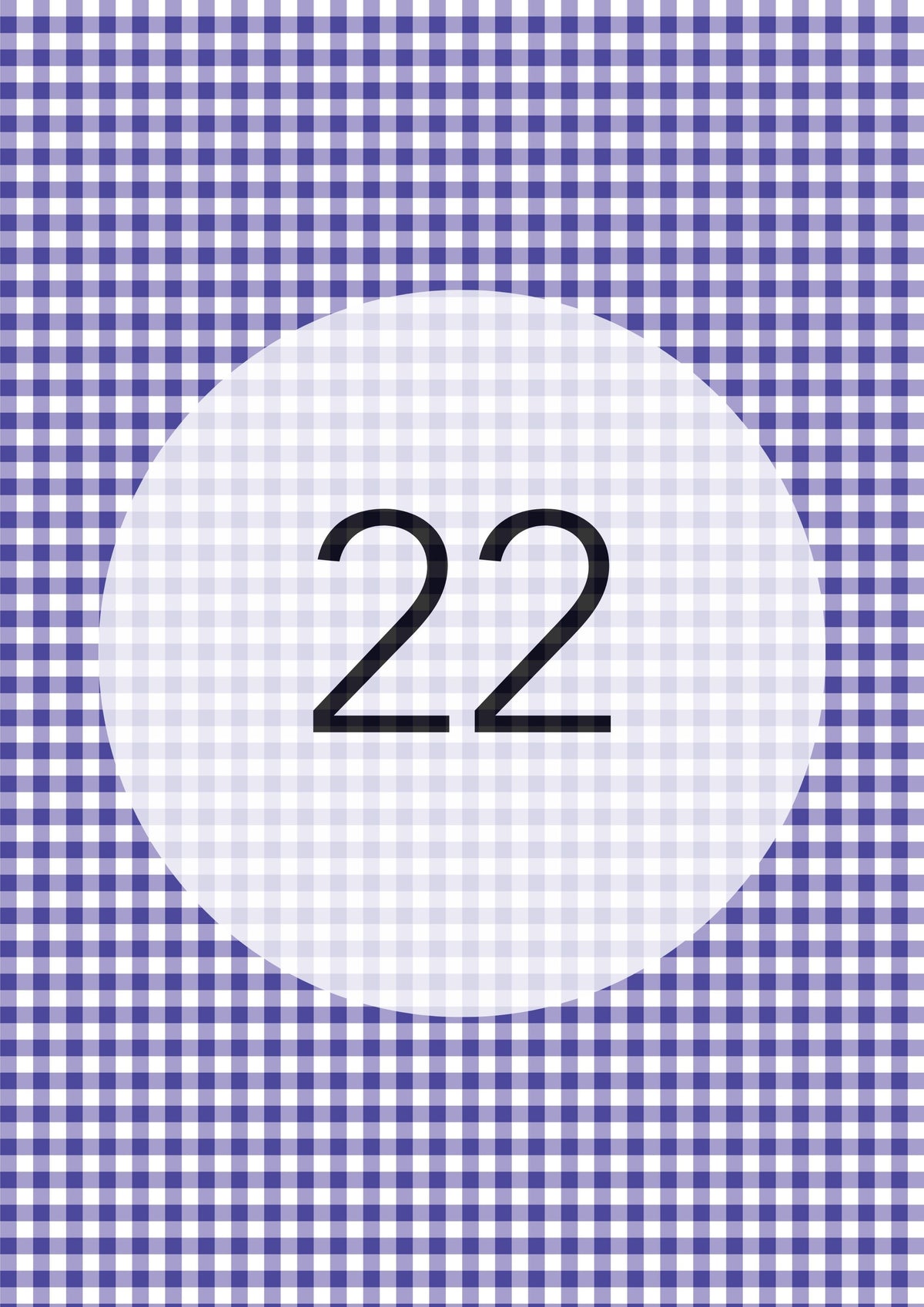 Indigo gingham edible image, Gingham Pattern No.22, by O'Khach
