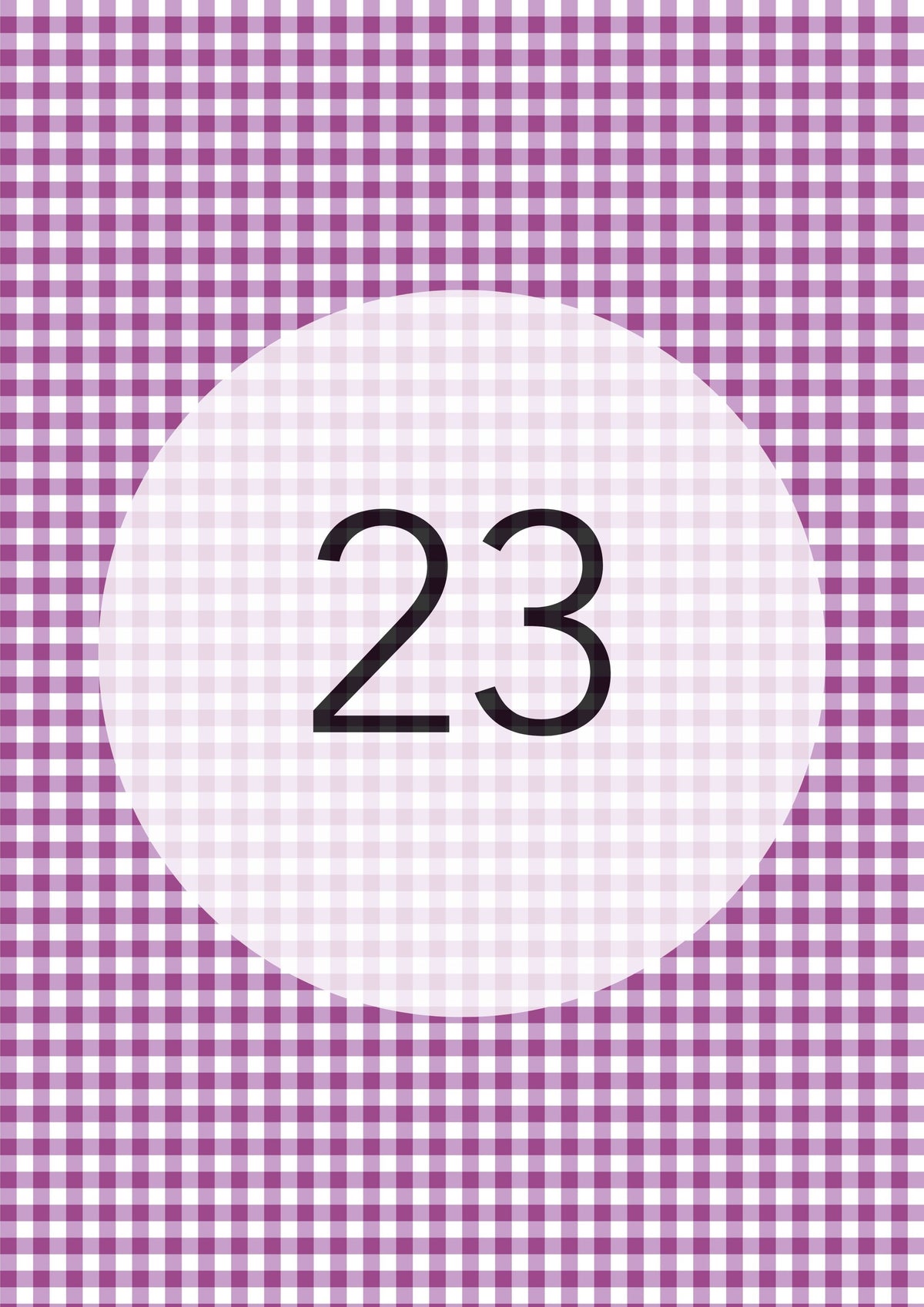 Plum gingham edible image, Gingham Pattern No.23, by O'Khach