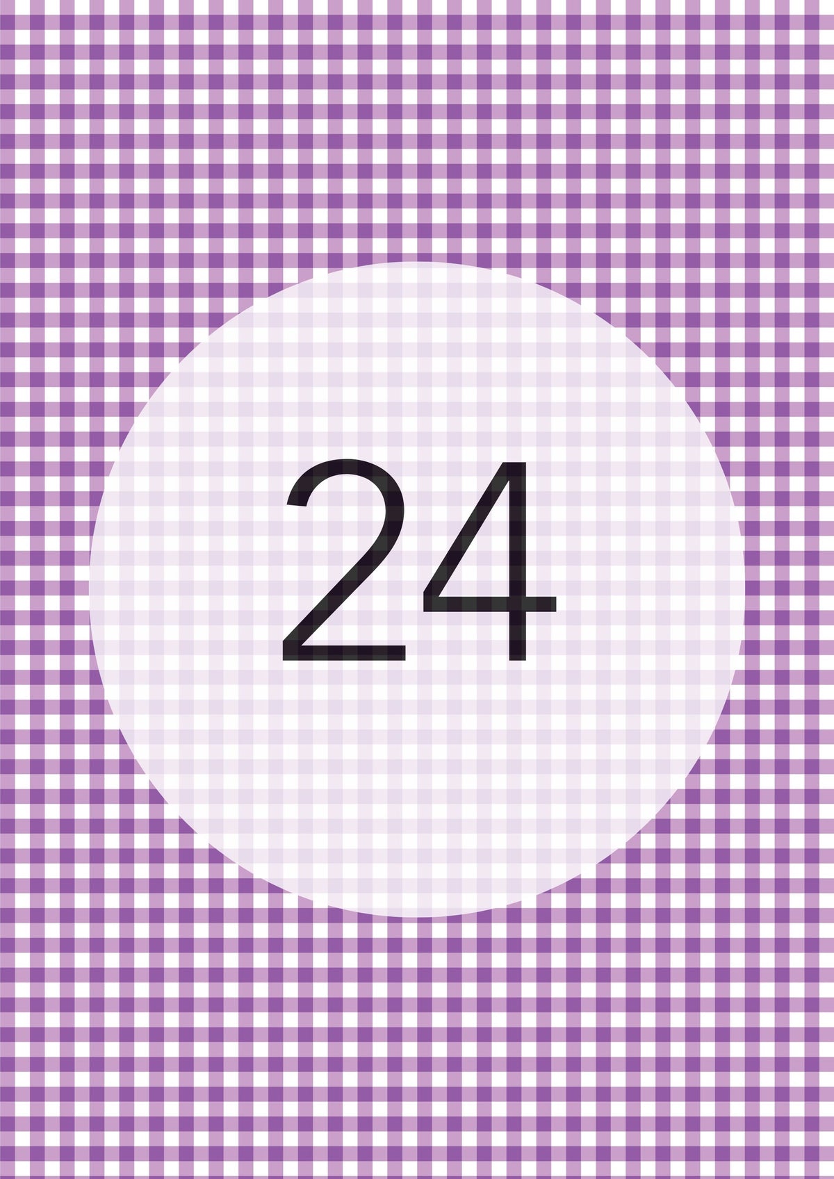 Lavender gingham edible image, Gingham Pattern No.24, by O'Khach