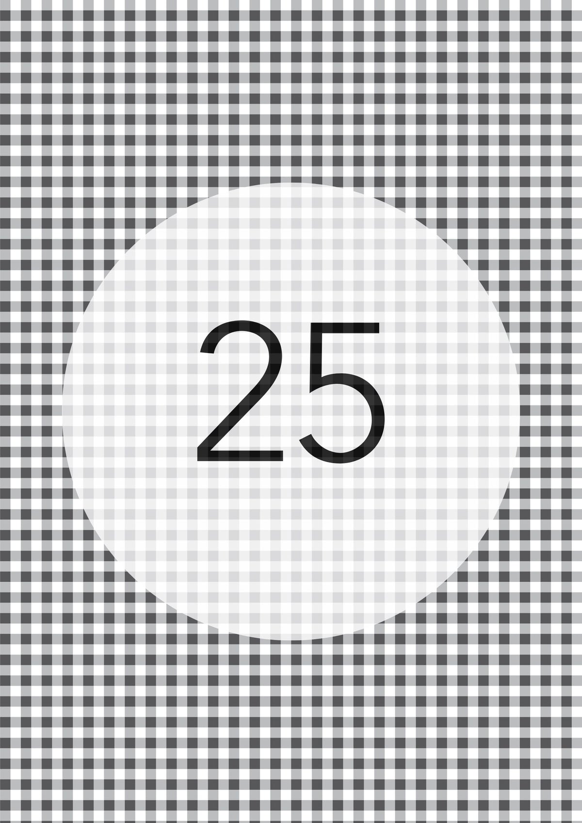 Charcoal Grey gingham edible image, Gingham Pattern No.25, by O'Khach