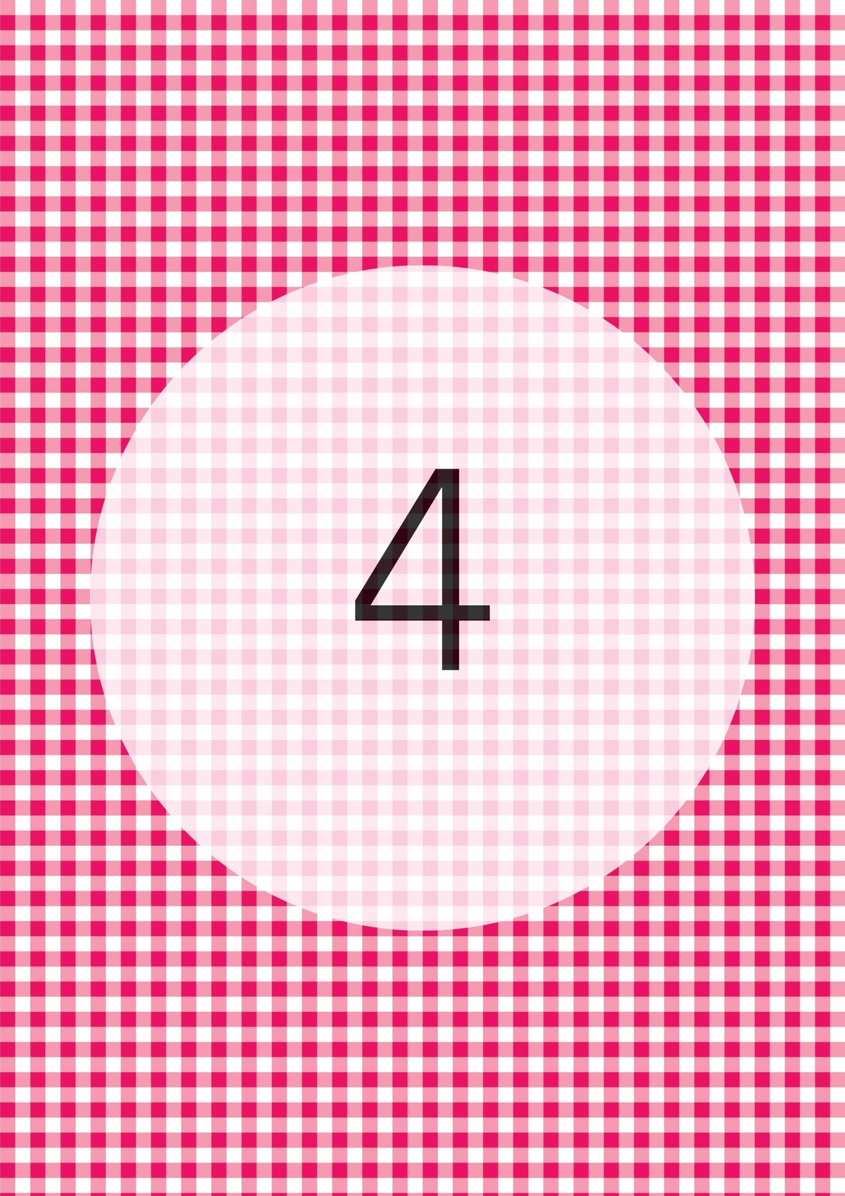 Raspberry gingham edible image, Gingham Pattern No.4, by O'Khach