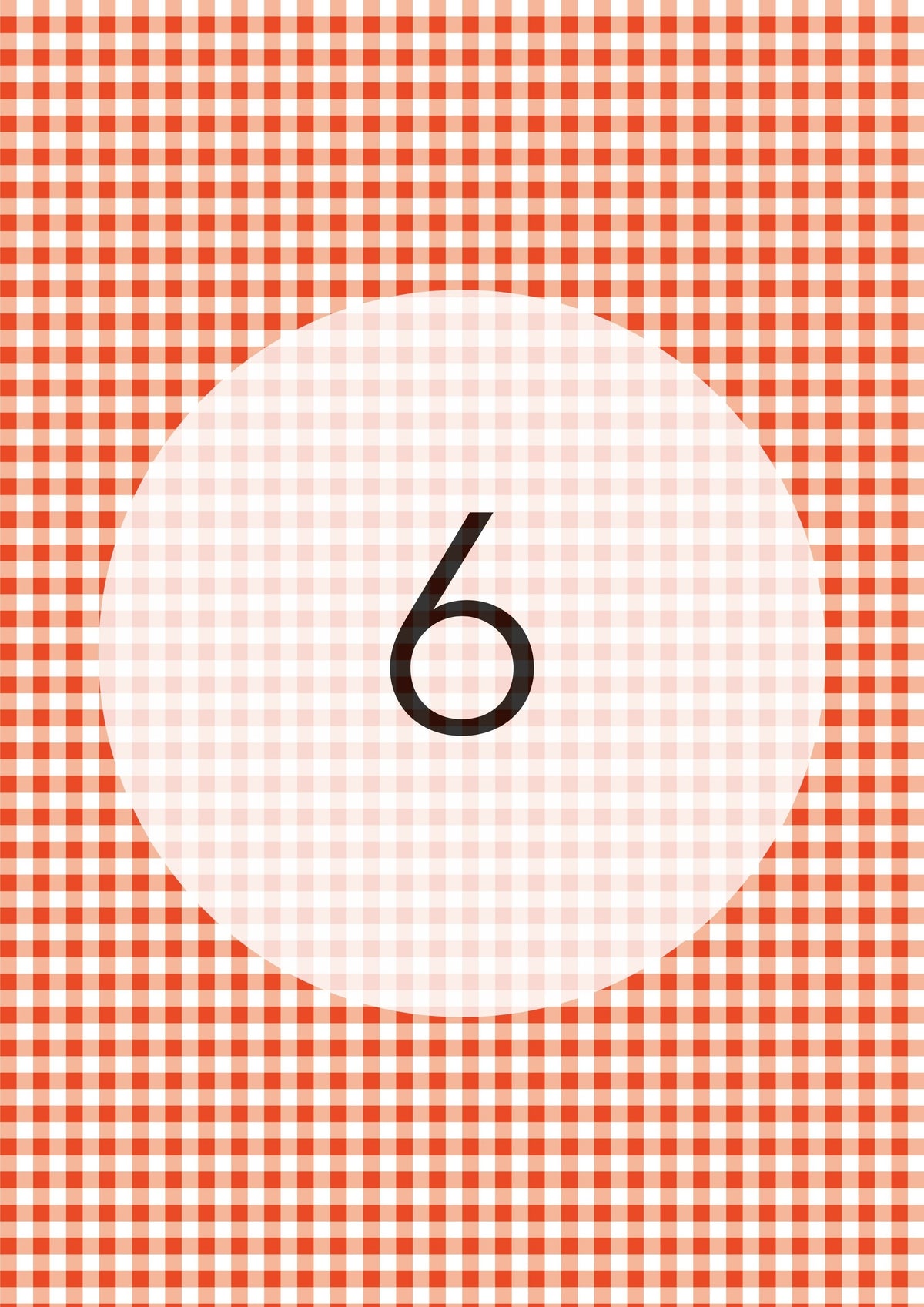 Tangerine gingham edible image, Gingham Pattern No.6, by O'Khach
