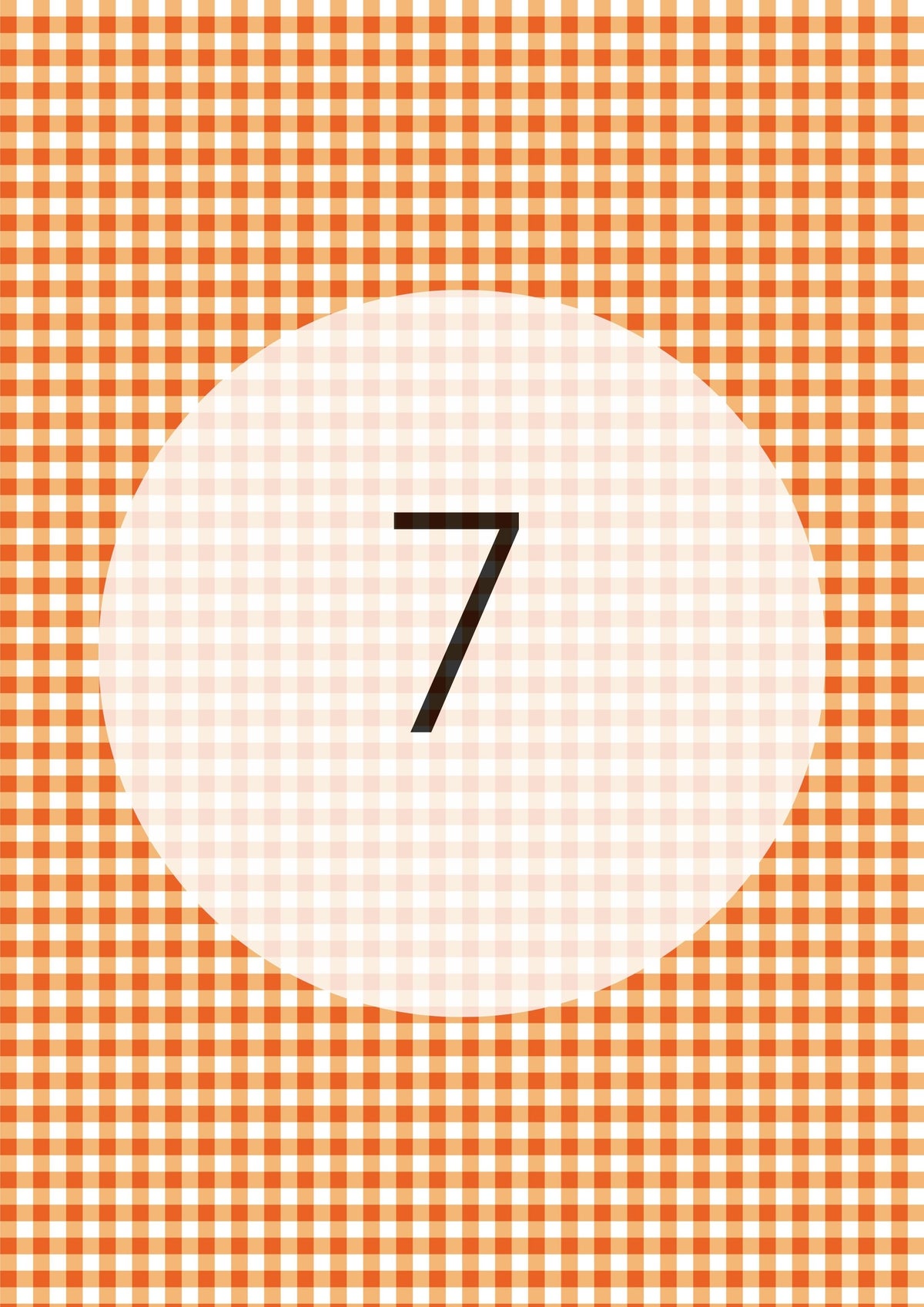 Orange gingham edible image, Gingham Pattern No.7, by O'Khach