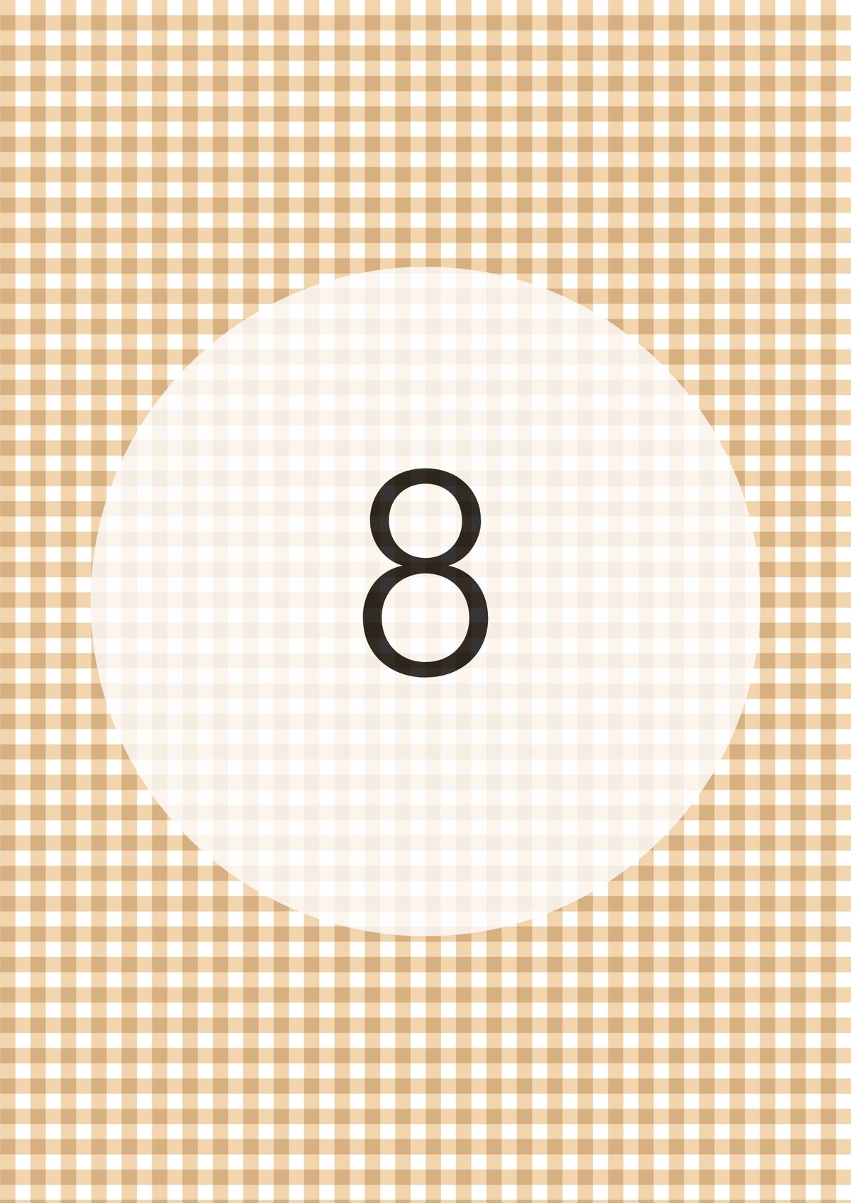 Caramel gingham edible image, Gingham Pattern No.8, by O'Khach