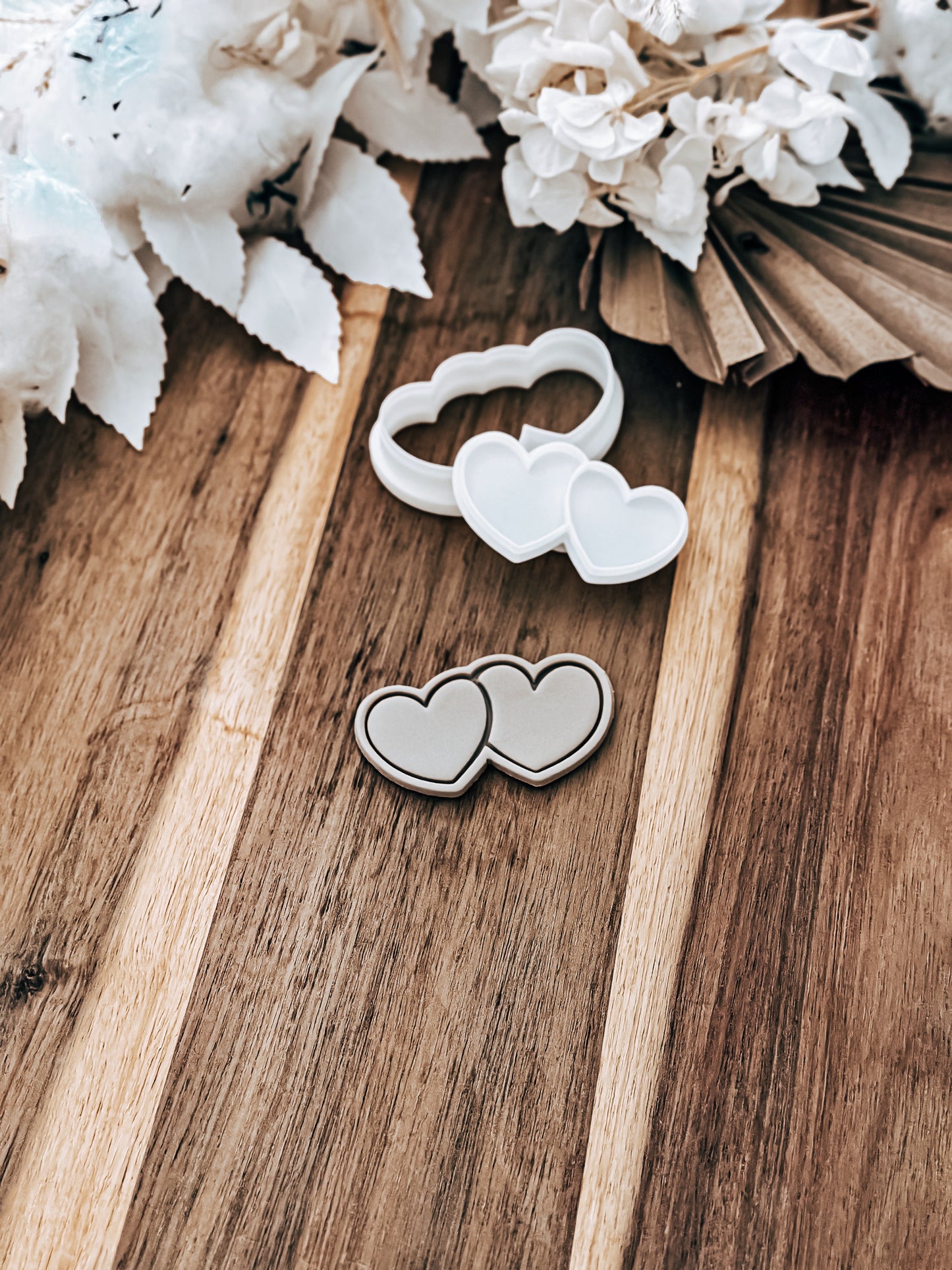 Mini Double Hearts - Cookie Stamp and Cutter - Ideal for Fondant & Sugar Cookies