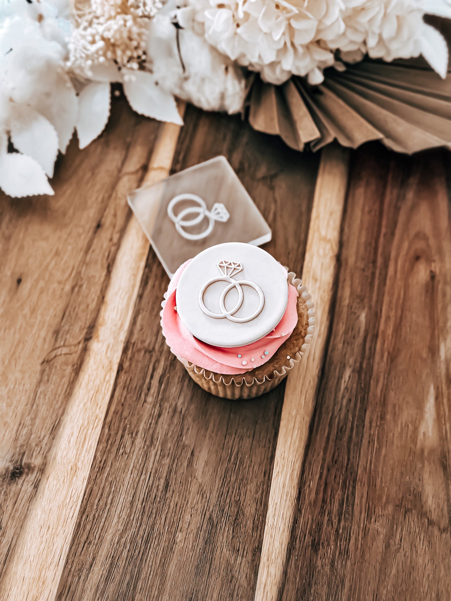 Mini Double Rings 'UP' Stamp - Perfect for Fondant & Sugar Cookies