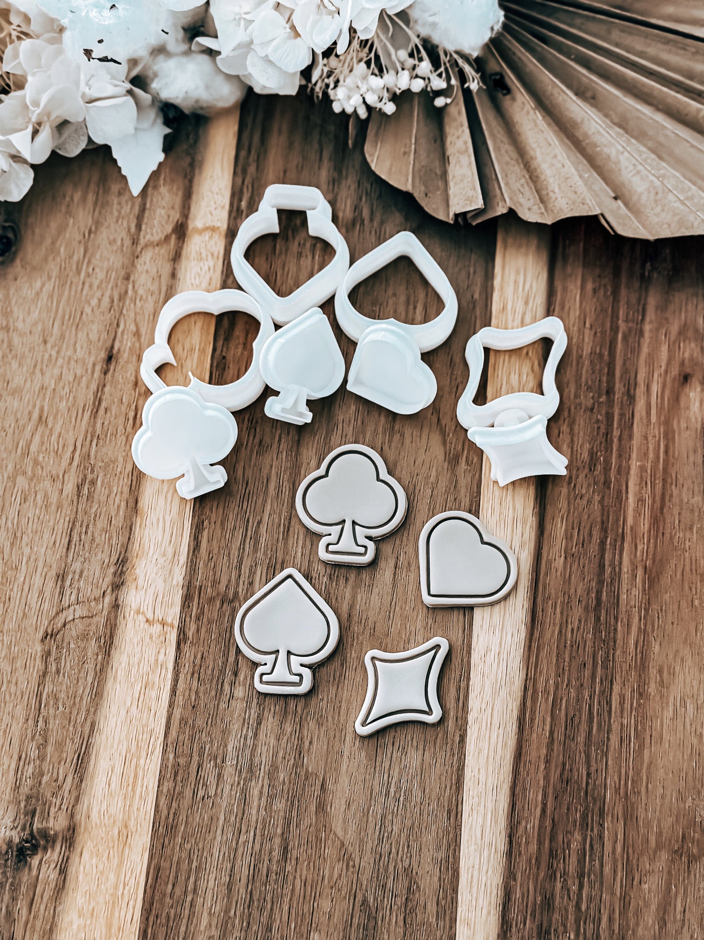 Mini Playing Card Symbols (Set Of 4) Stamp & Cutter - Perfect for Fondant & Sugar Cookies