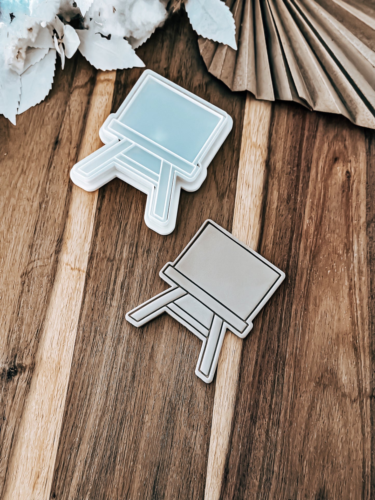 White Board/Sign Stamp & Cutter - Perfect for Fondant & Sugar Cookies