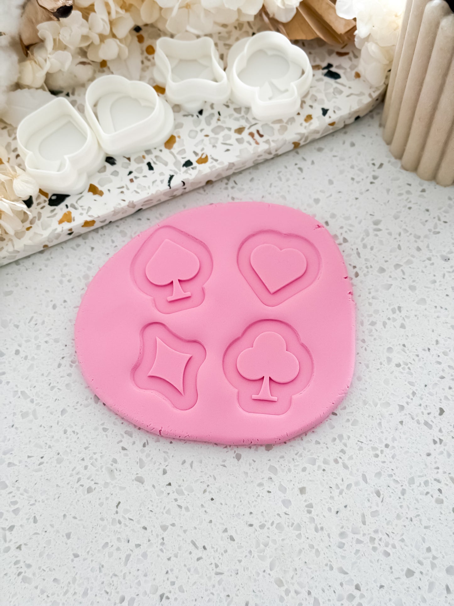 Mini Card Symbols (Layered) Stamp & Cutter - Perfect for Fondant & Sugar Cookies