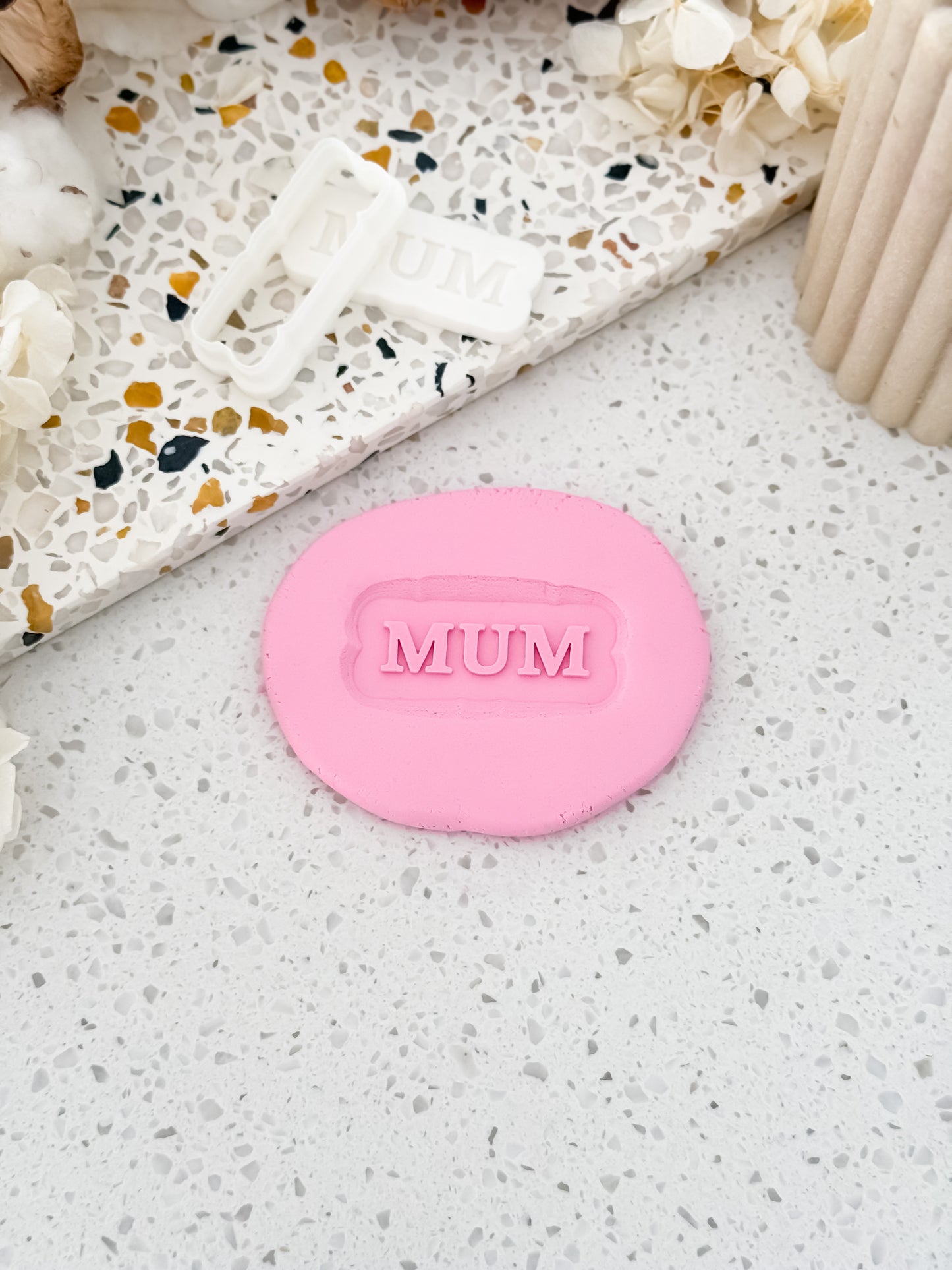 Mini Classic MUM Stamp & Cutter - Perfect for Fondant & Sugar Cookies